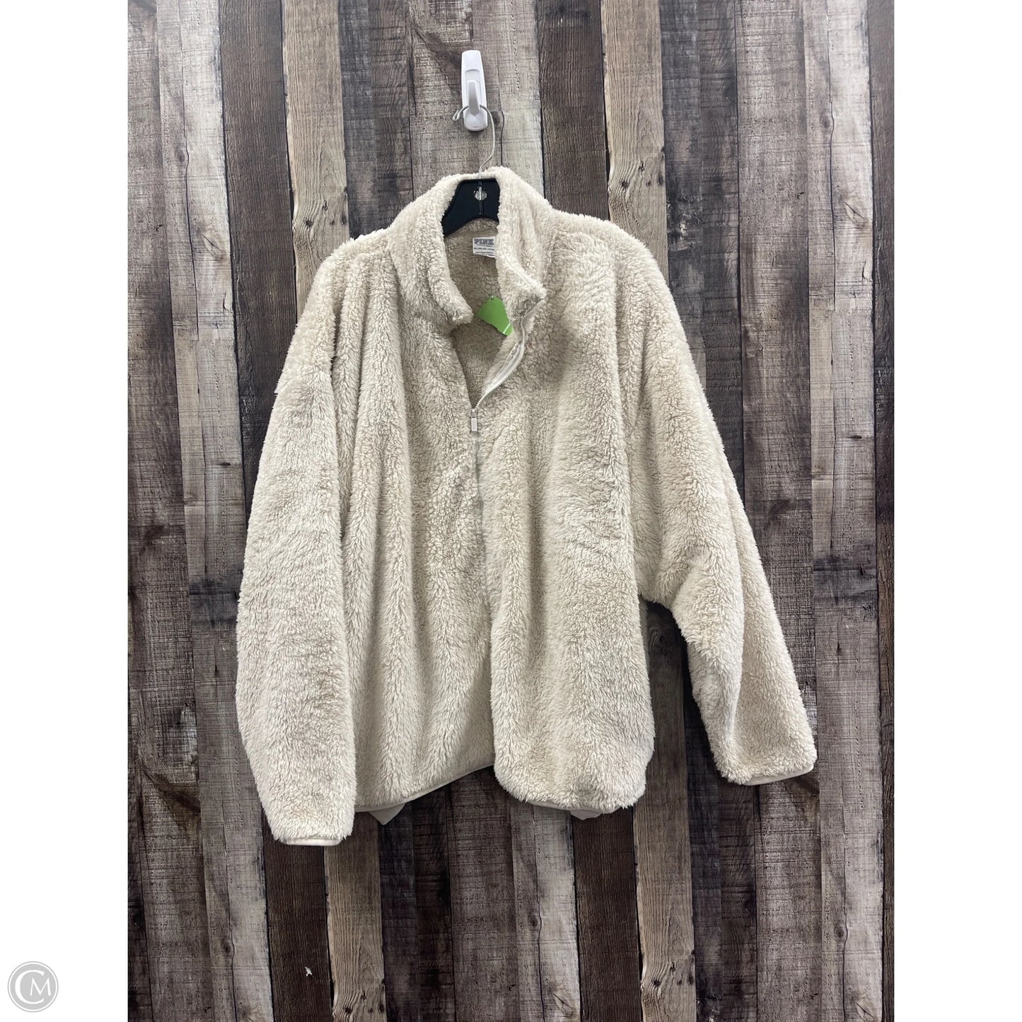 Jacket Faux Fur & Sherpa By Pink In Beige, Size: Xxl