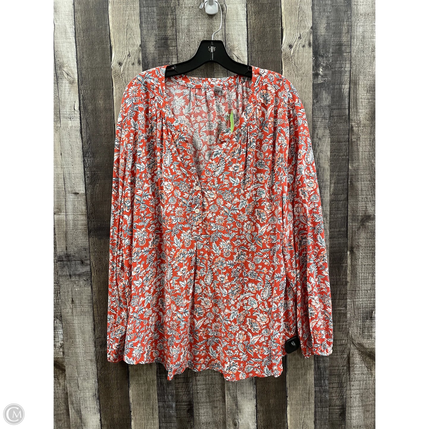 Top Long Sleeve By Old Navy In Multi-colored, Size: Xxl