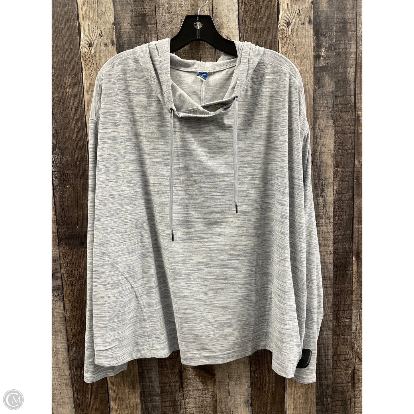 Athletic Top Long Sleeve Hoodie By Old Navy In Grey, Size: 3x