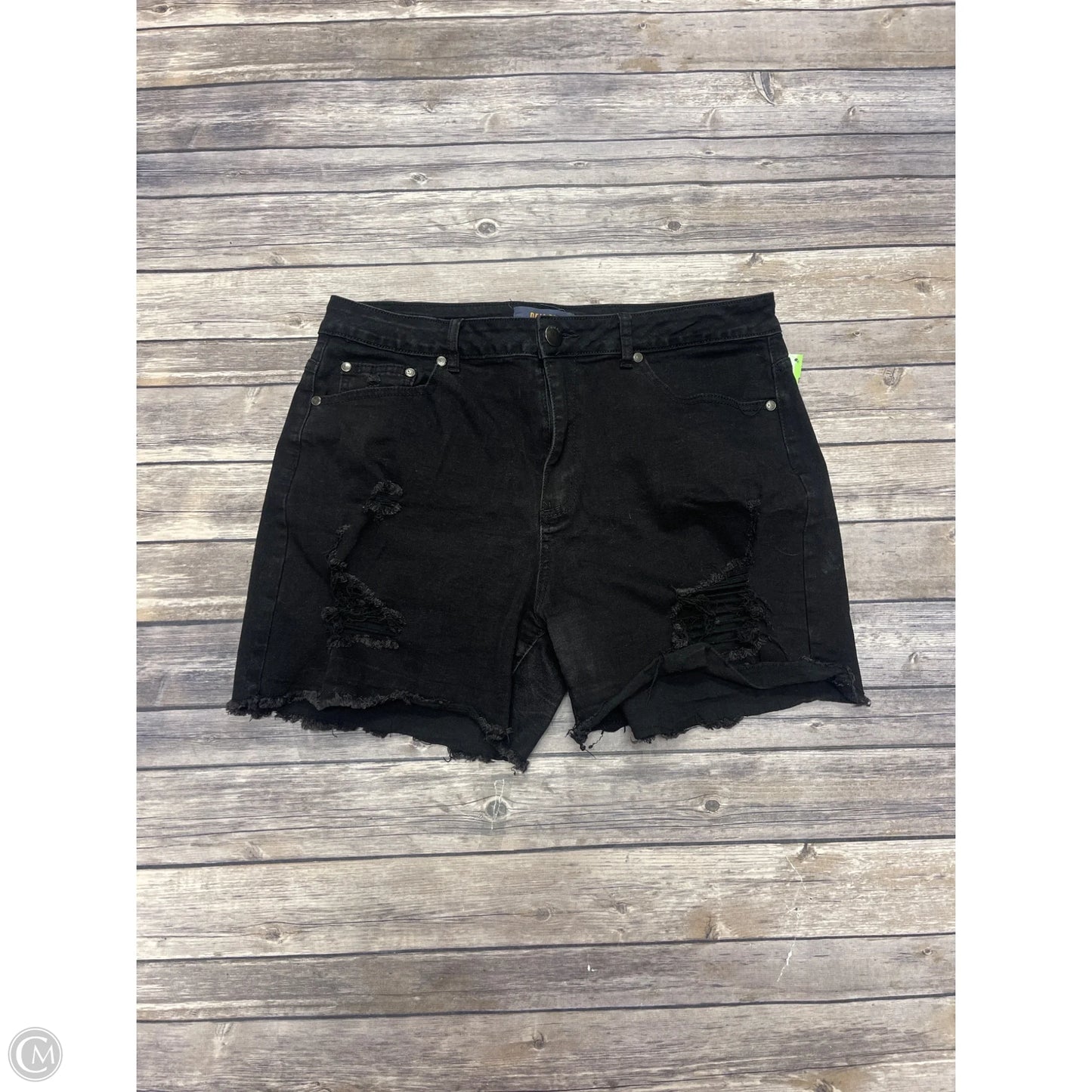Shorts By Cme In Black Denim, Size: 16