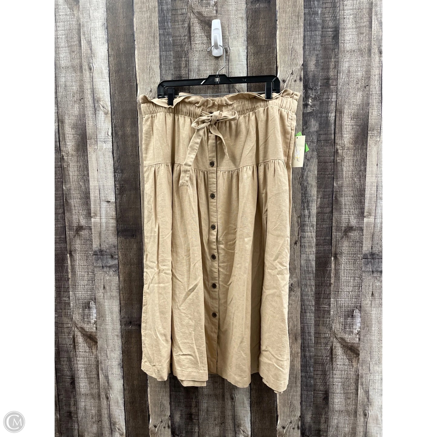 Skirt Midi By Universal Thread In Tan, Size: Xl