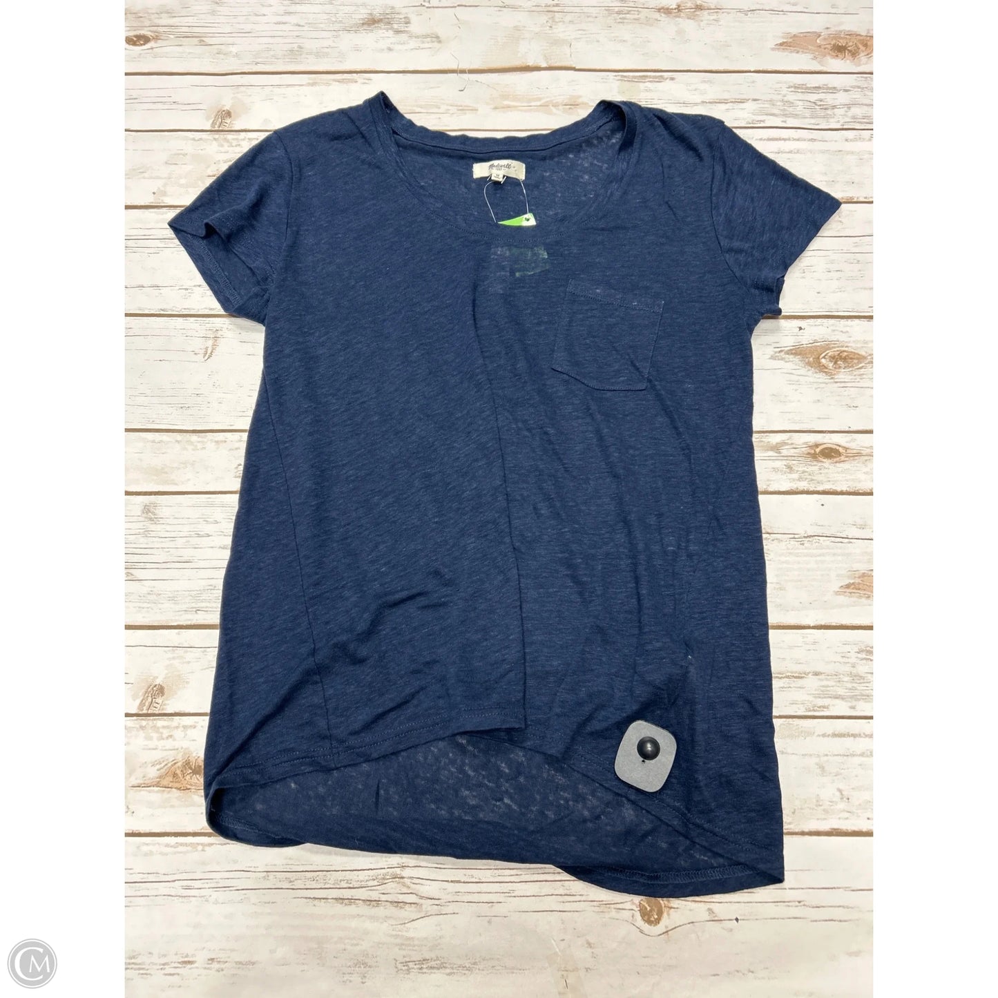 Top Short Sleeve Basic By Madewell In Navy, Size: M