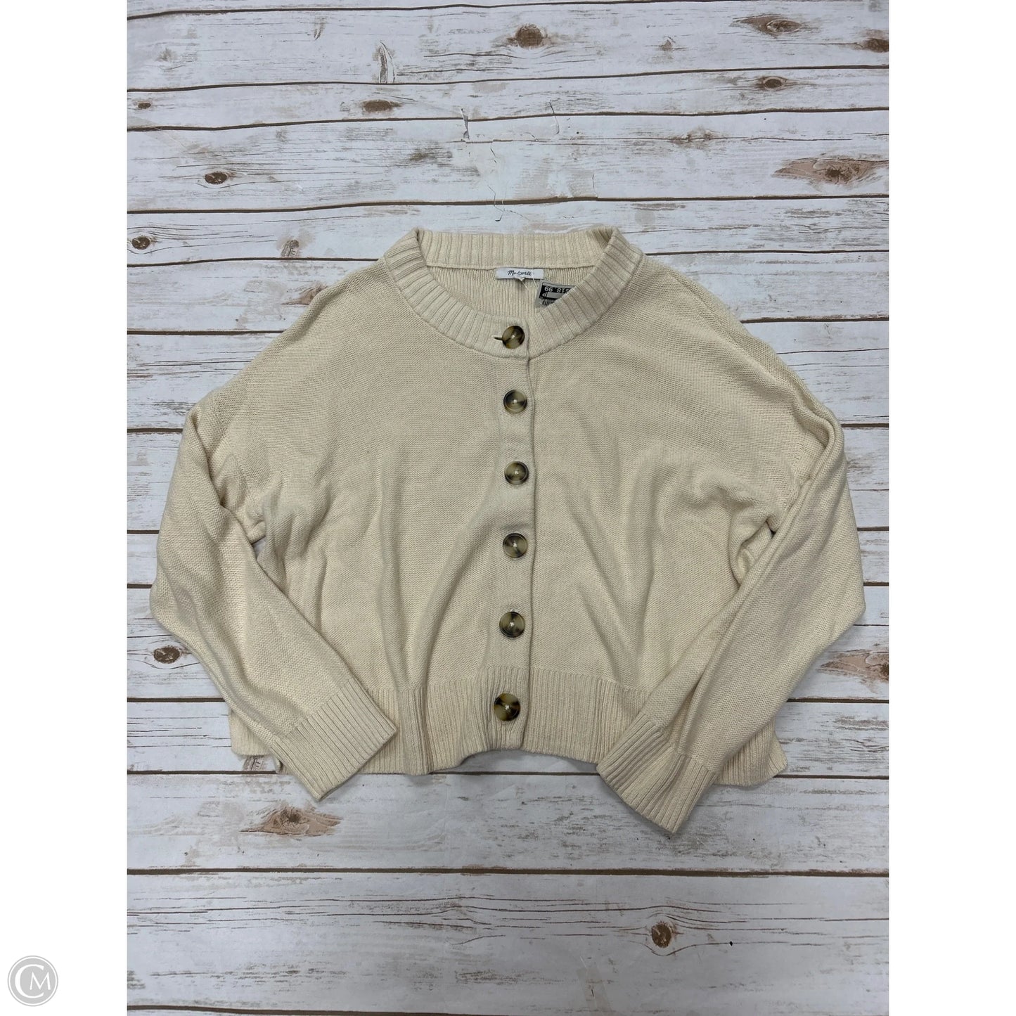 Sweater Cardigan By Madewell In Beige, Size: L