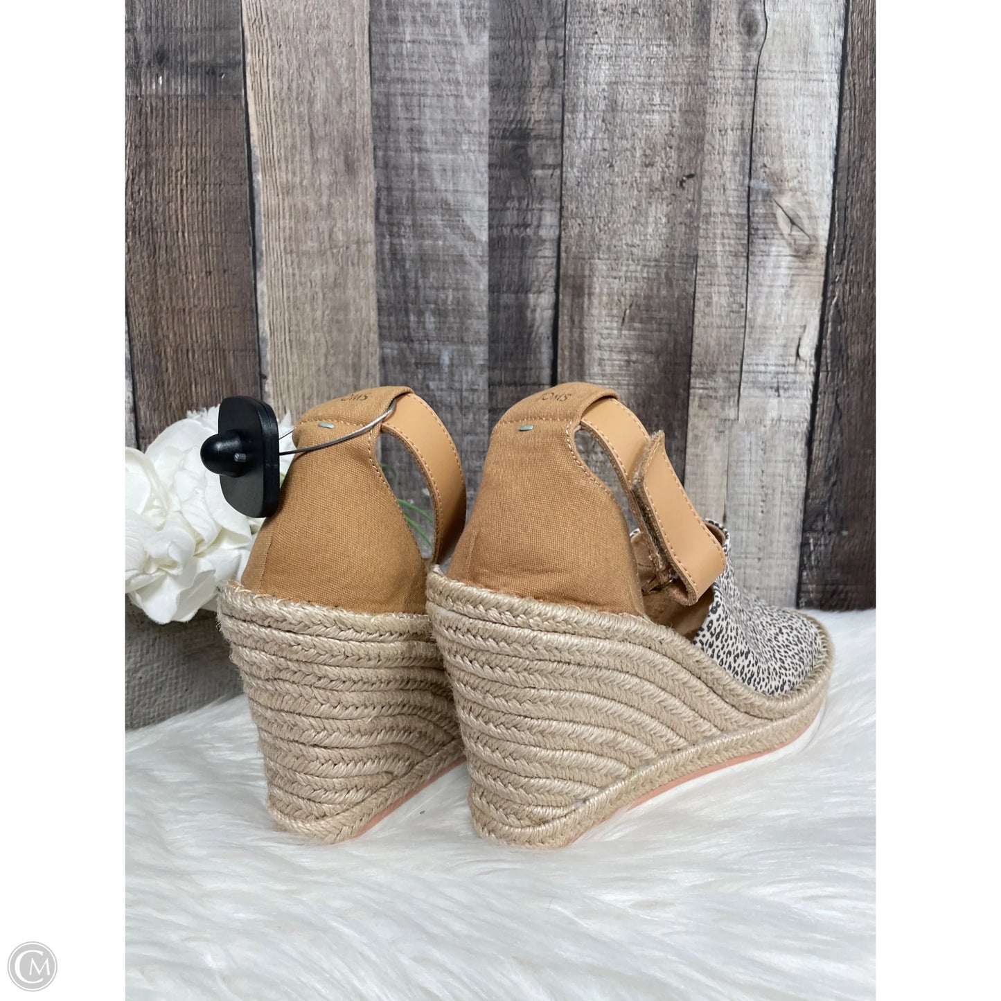 Sandals Heels Wedge By Toms In Tan, Size: 8.5
