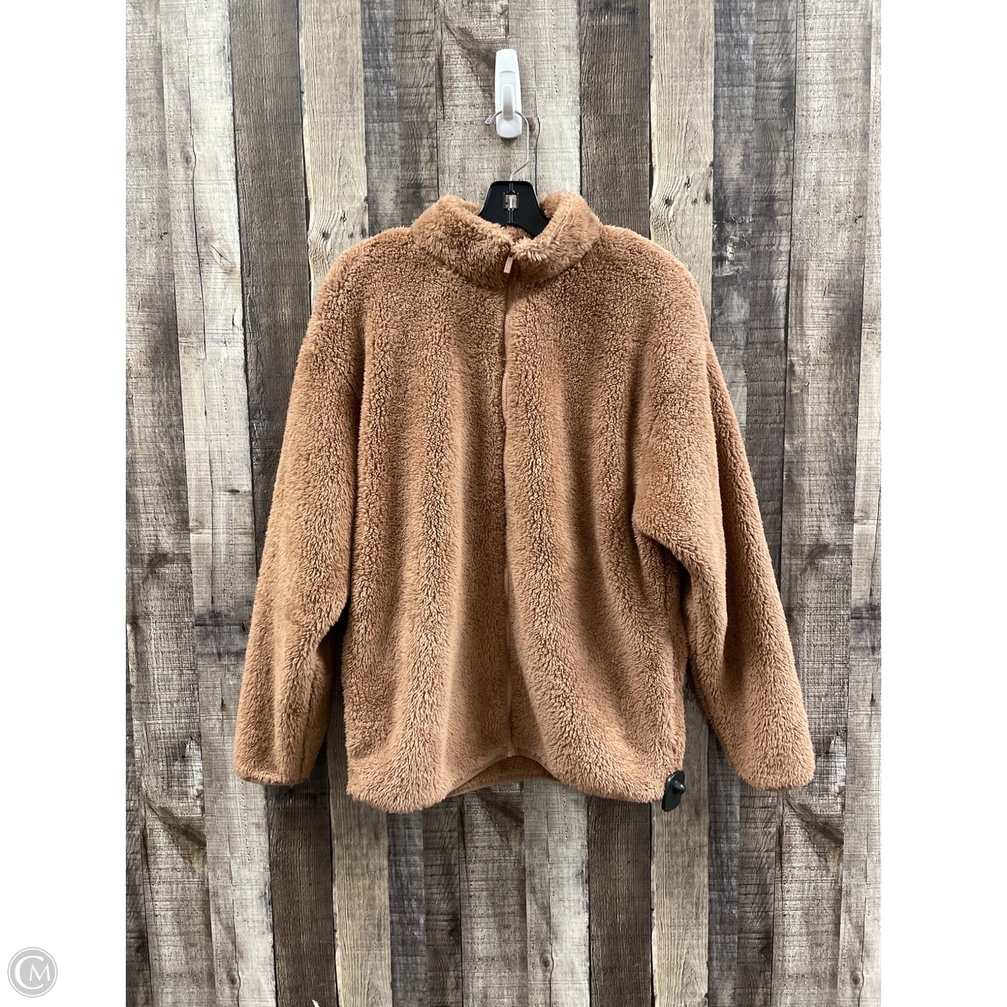 Jacket Fleece By Pink In Tan, Size: M