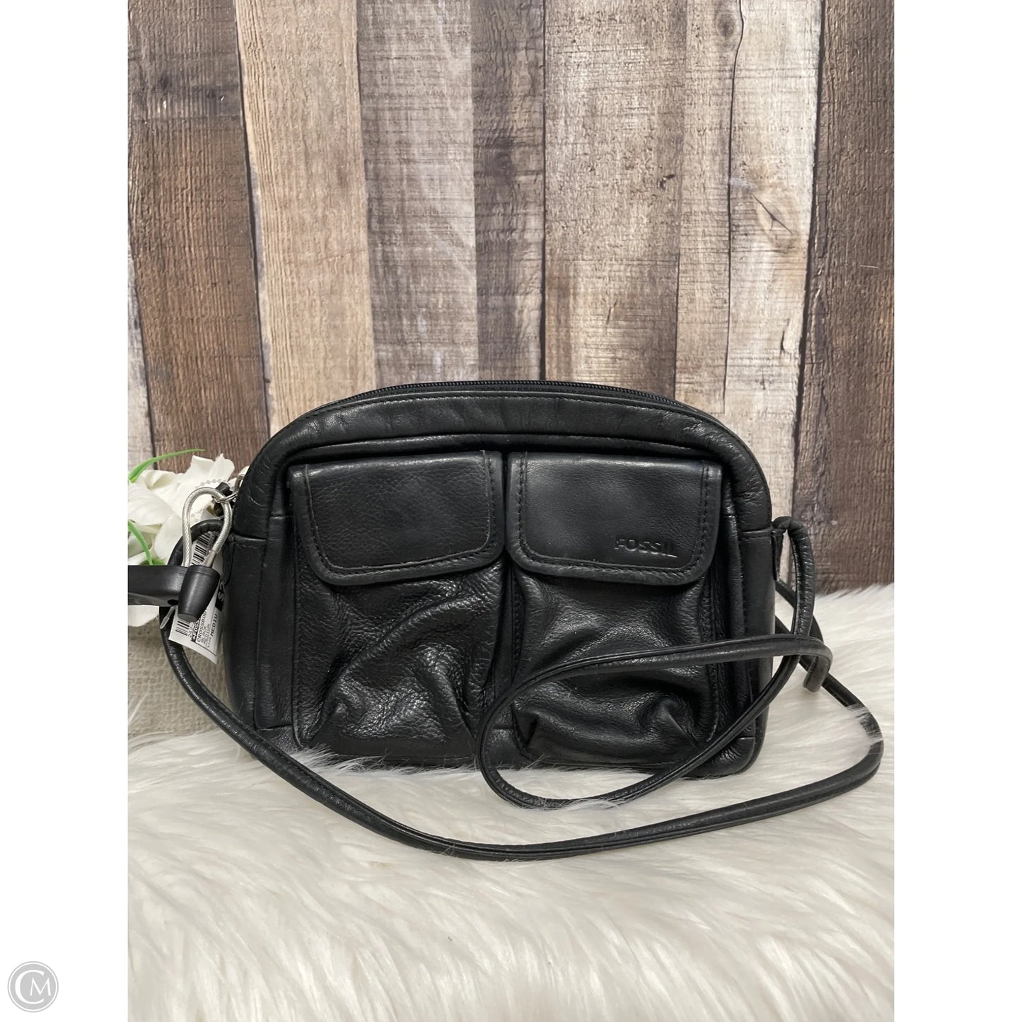 Crossbody Leather By Fossil, Size: Medium