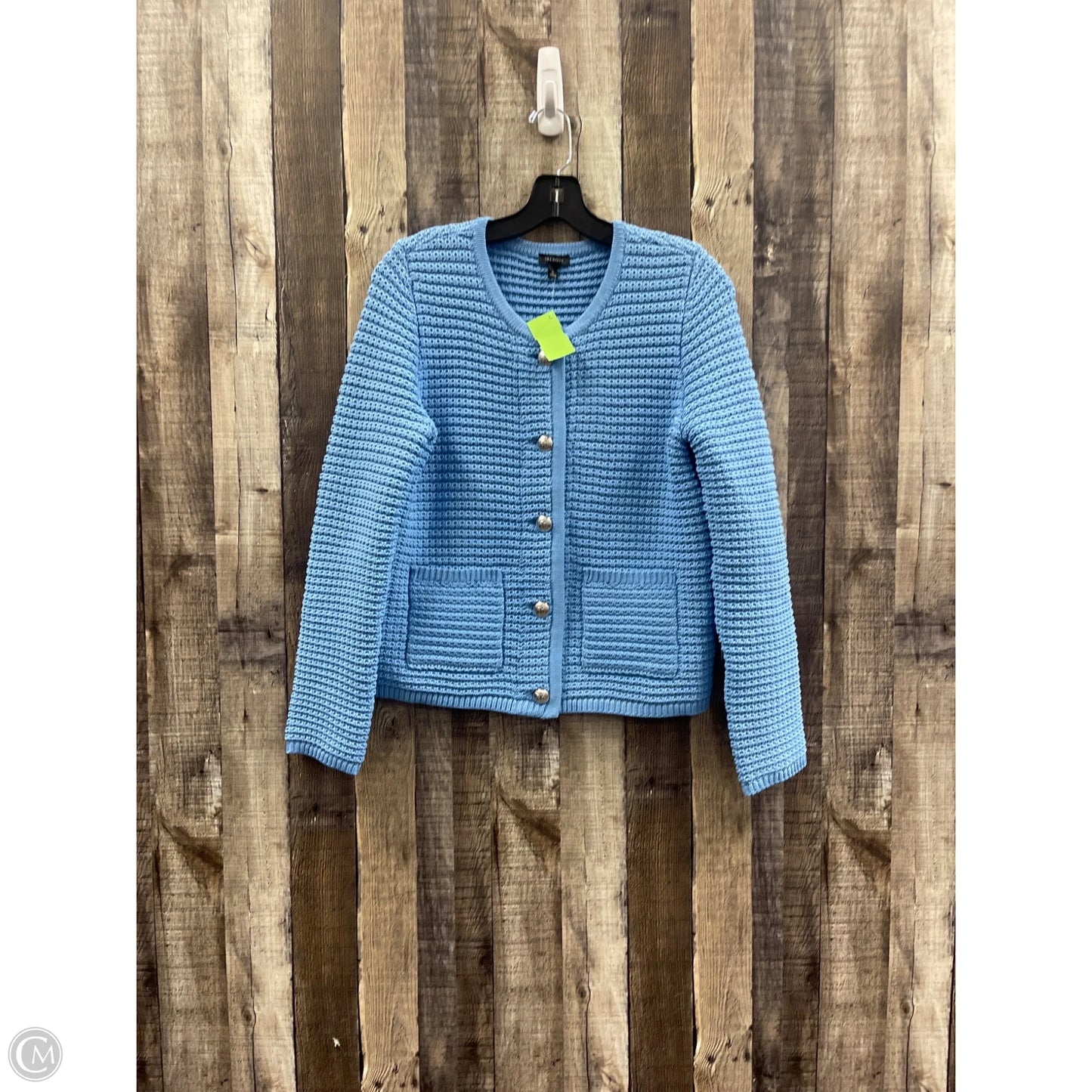 Sweater Cardigan By Talbots In Blue, Size: S