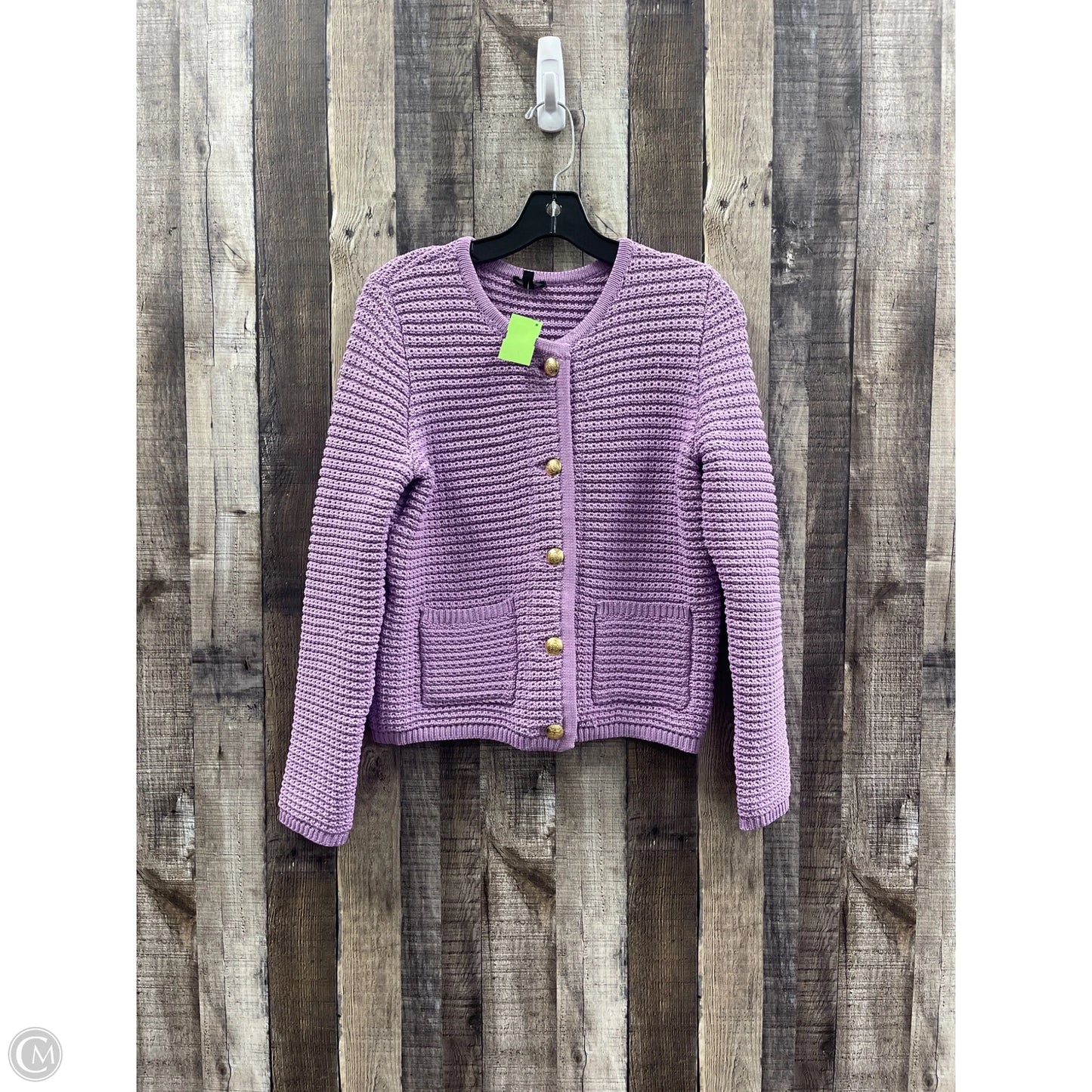 Sweater Cardigan By Talbots In Purple, Size: S