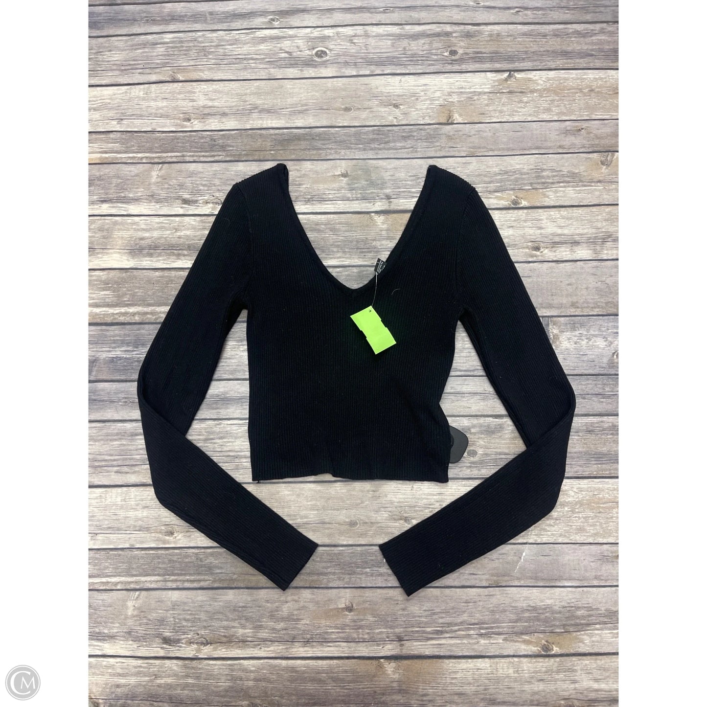Top Long Sleeve By Forever 21 In Black, Size: M
