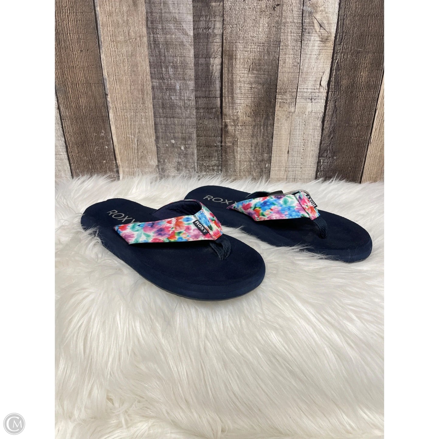 Sandals Flats By Roxy In Navy, Size: 9