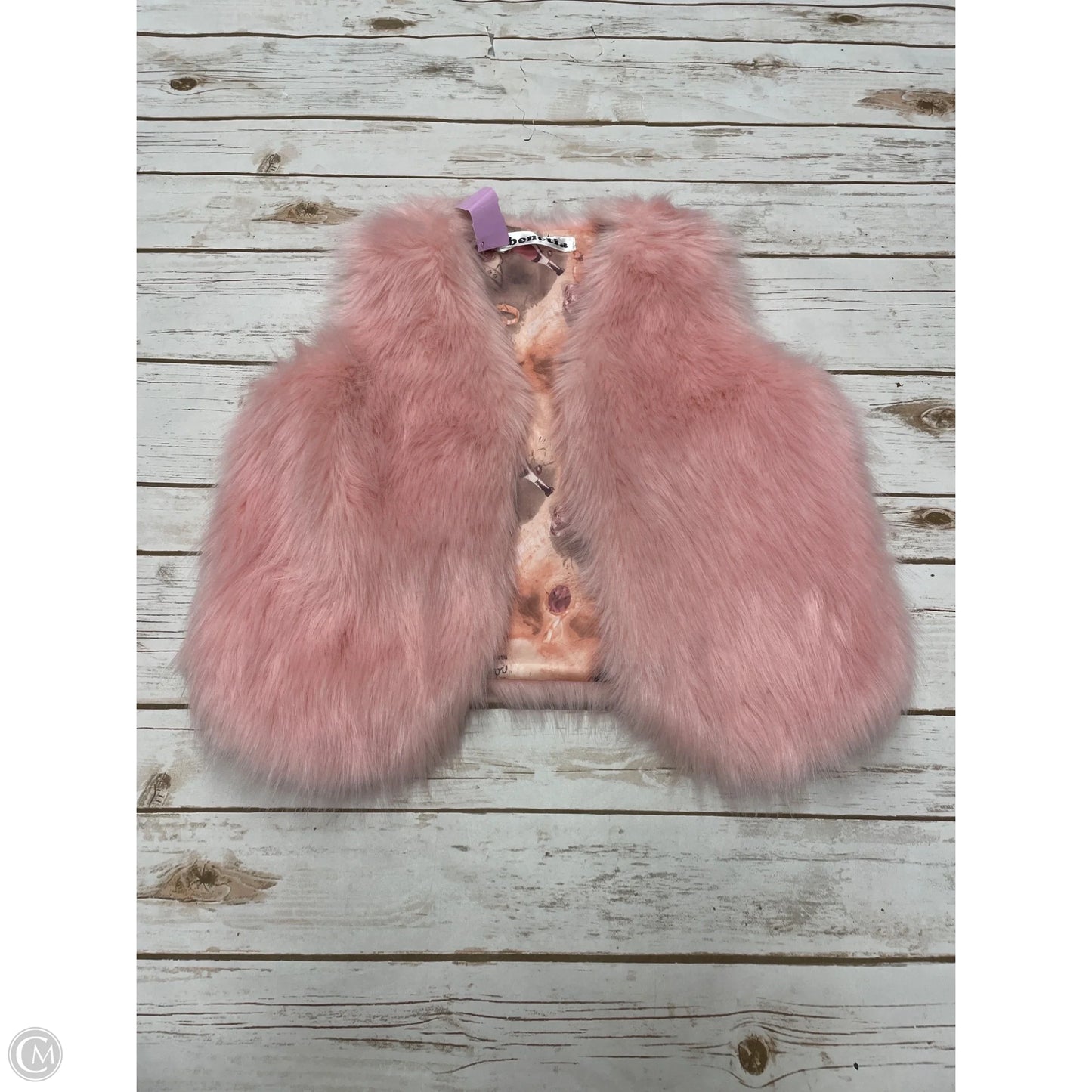 Jacket Faux Fur & Sherpa By Cme In Pink, Size: S