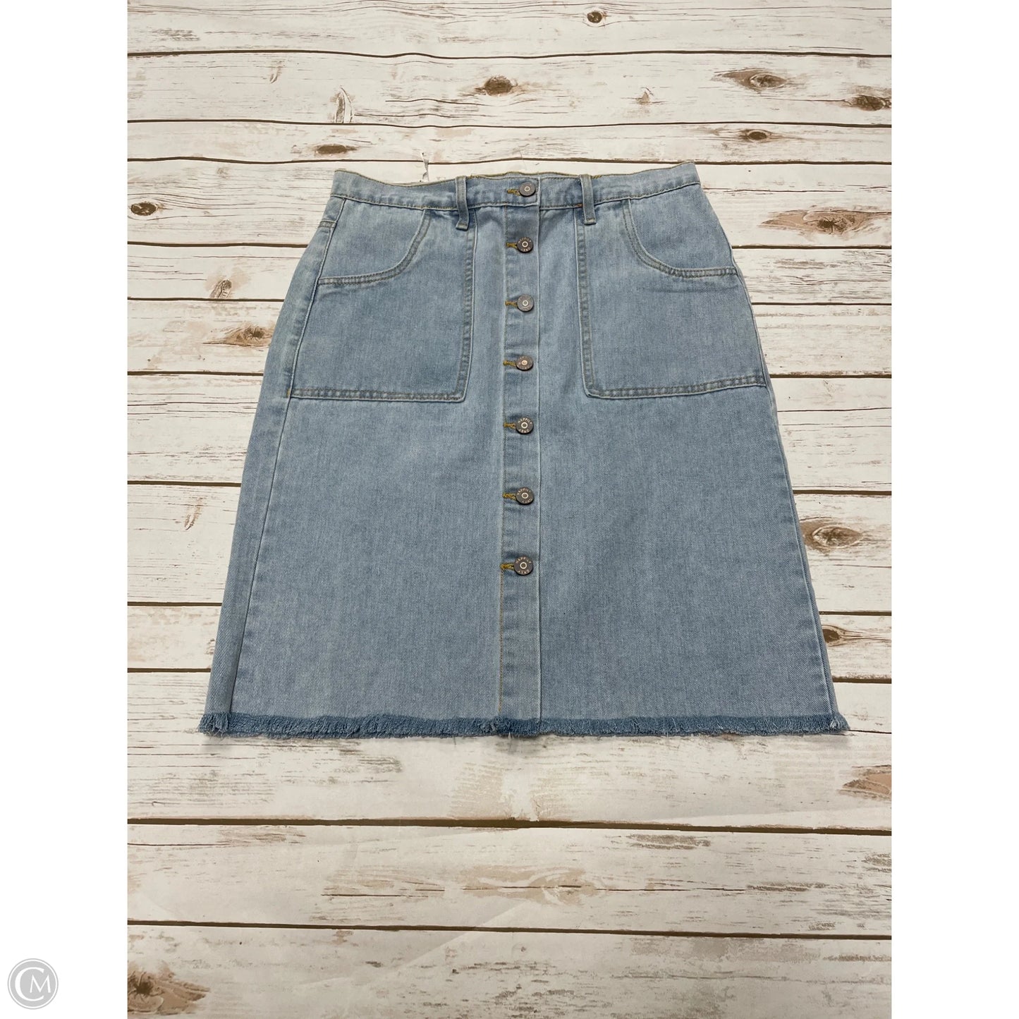 Skirt Maxi By Cme In Blue Denim, Size: 6