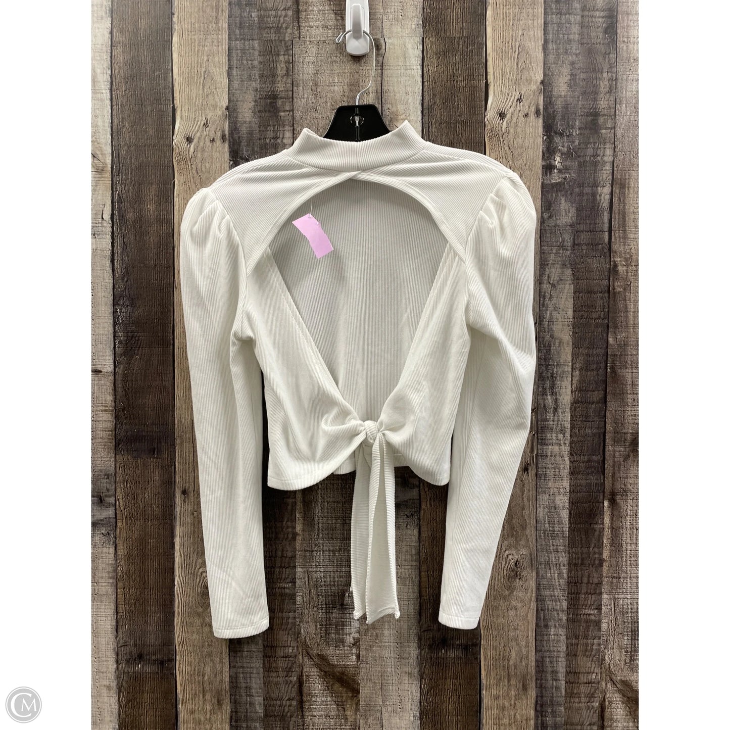 Top Long Sleeve By Mi Ami In White, Size: S