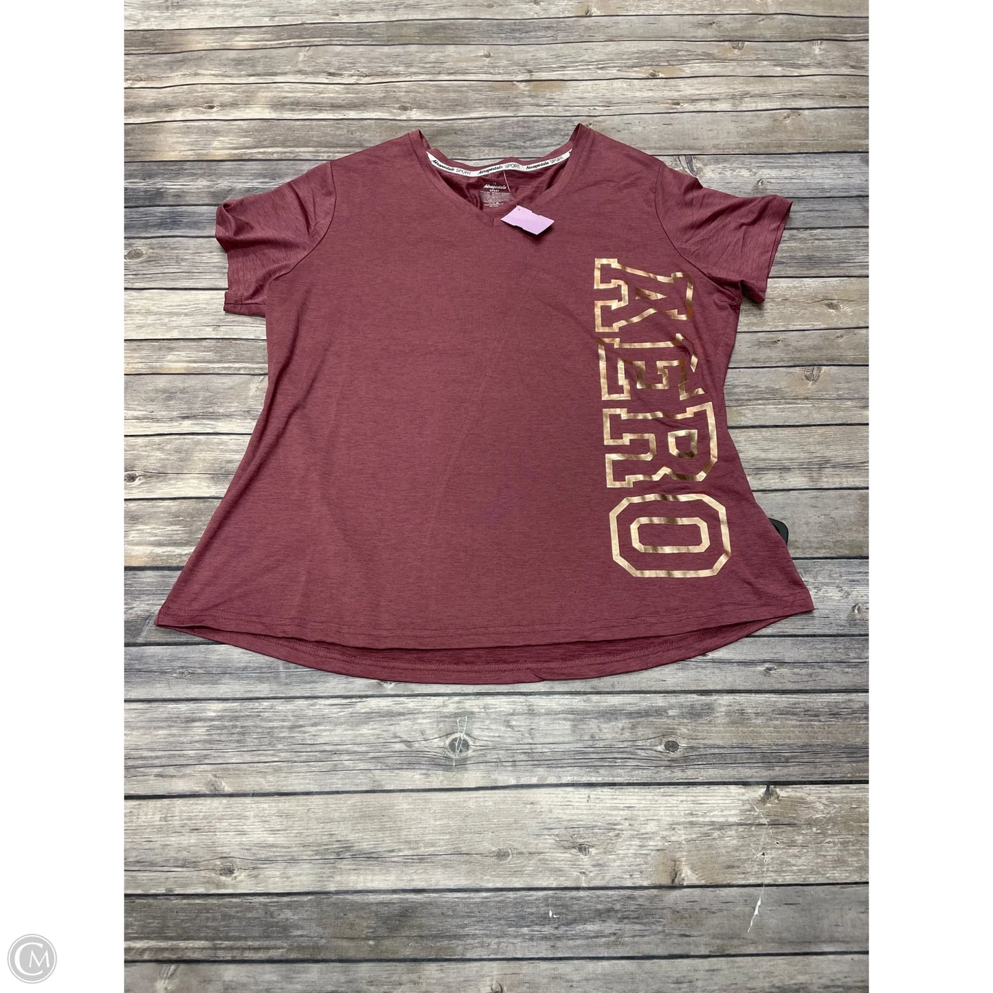 Athletic Top Short Sleeve By Aeropostale In Mauve, Size: 1x
