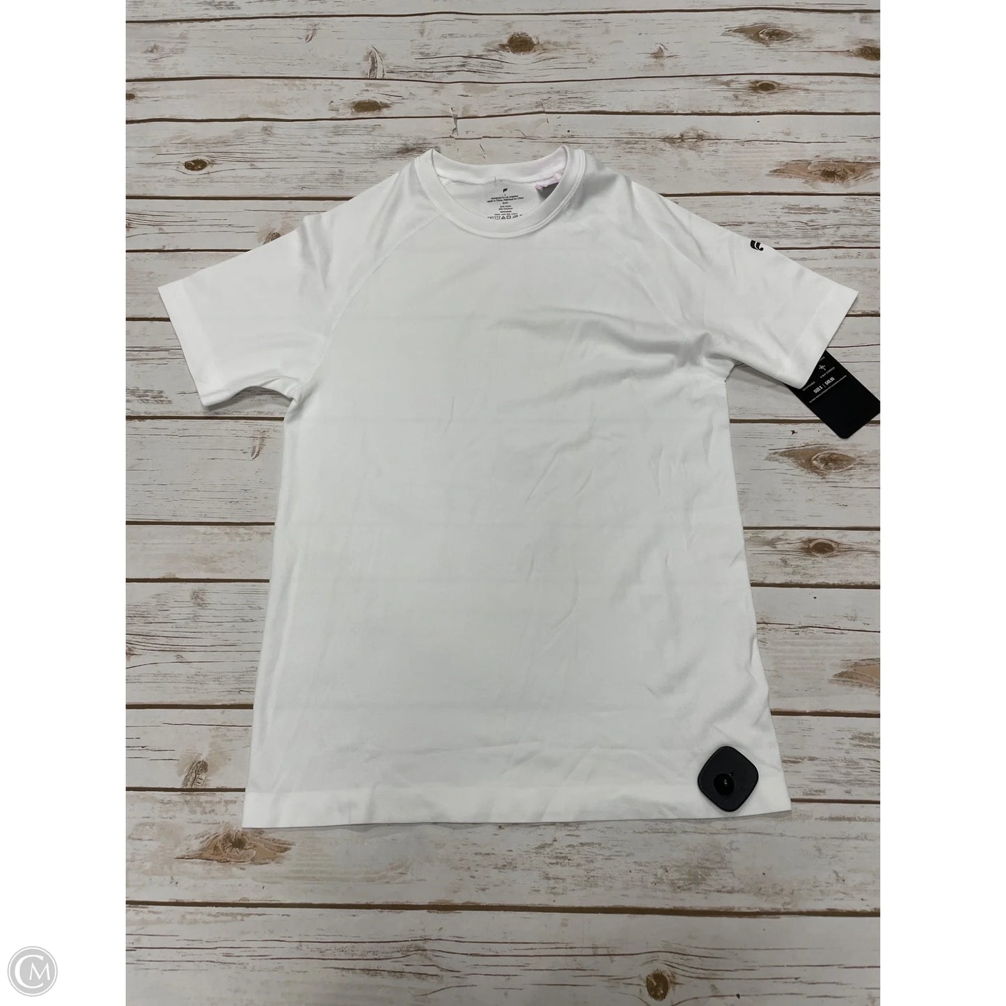 Athletic Top Short Sleeve By Fabletics In White, Size: S