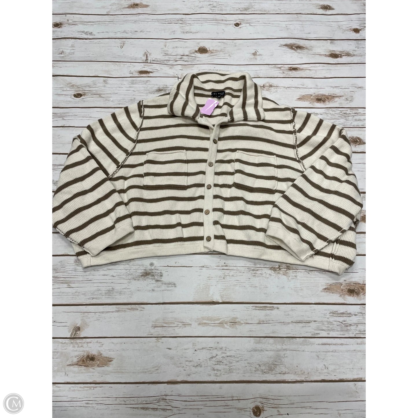 Sweatshirt Crewneck By Cme In Grey, Size: M