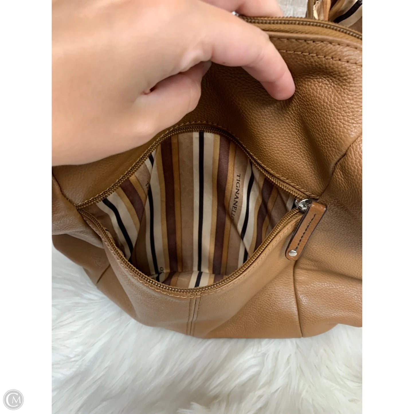 Handbag Leather By Tignanello Purses, Size: Medium