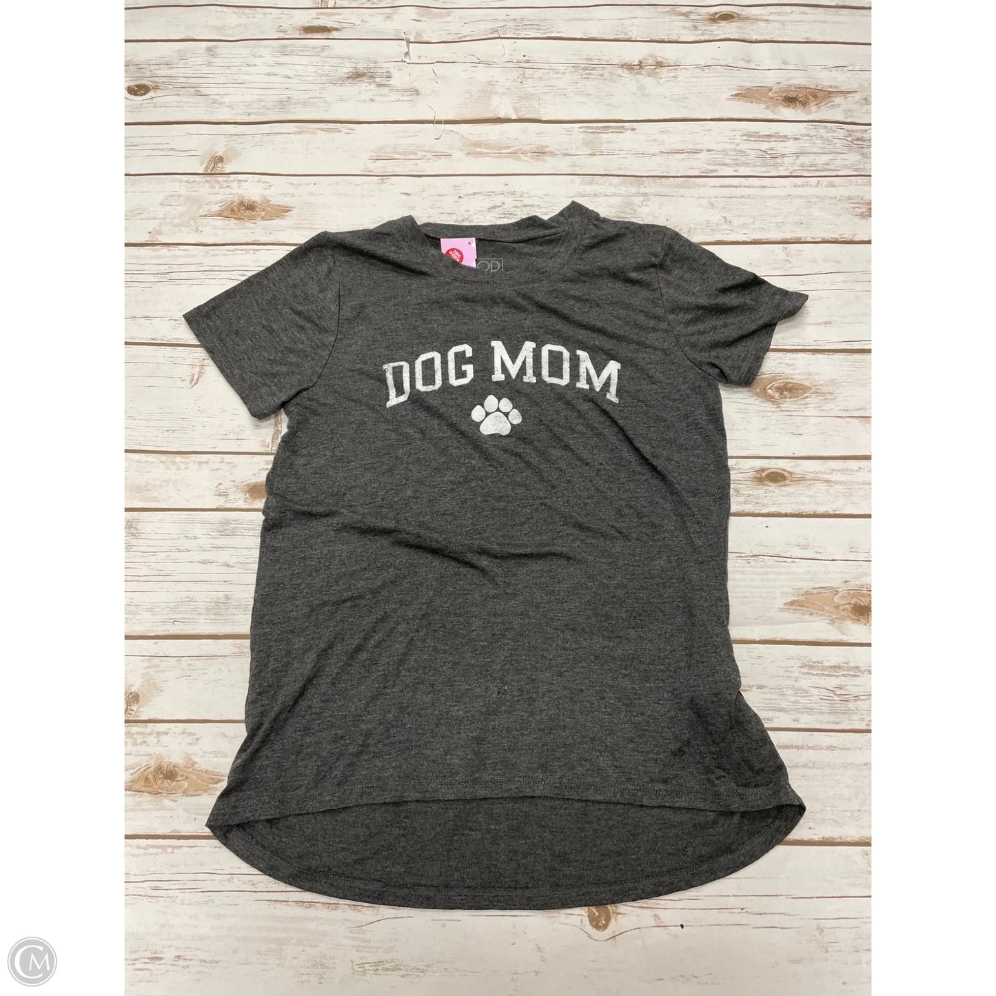 Top Short Sleeve By Modern Lux In Grey, Size: L