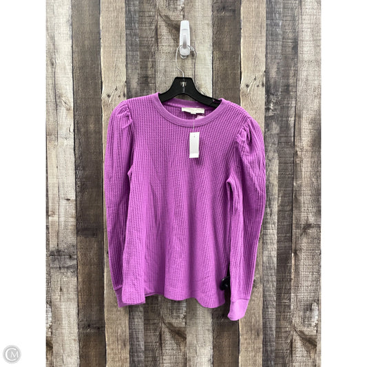 Top Long Sleeve By Loft In Purple, Size: Xs