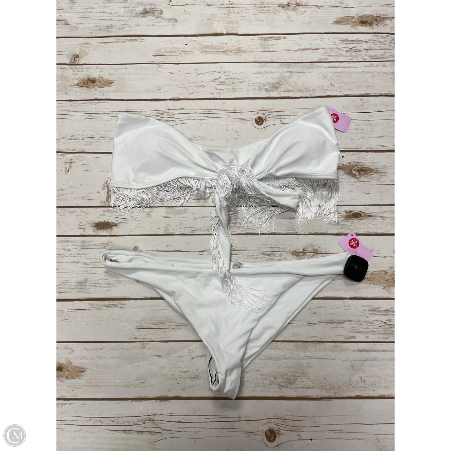 Swimsuit 2pc By Shein In White, Size: Xl