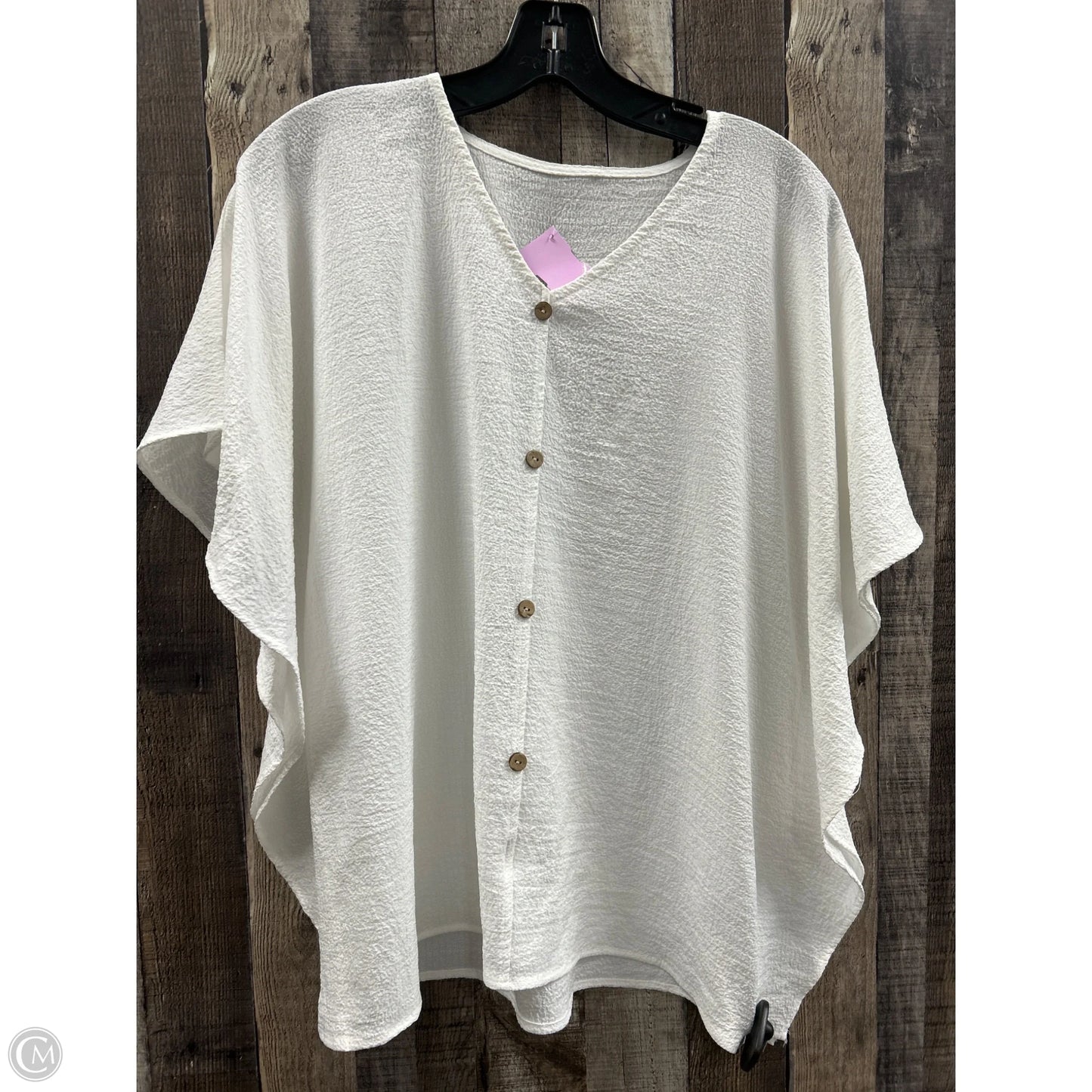 Top Short Sleeve By Cme In White, Size: Xl