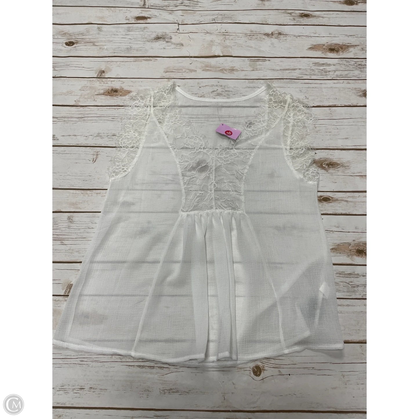 Top Sleeveless By Cmf In White, Size: L