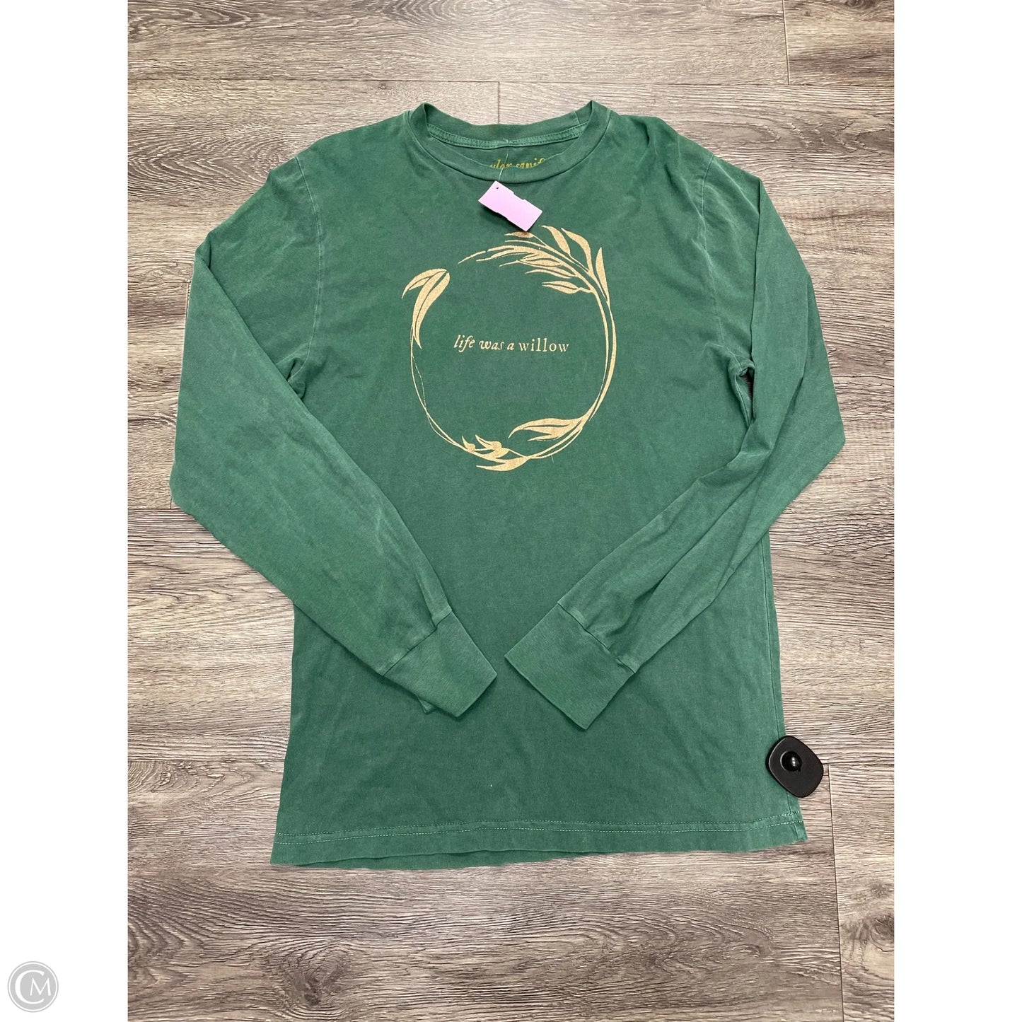 Top Long Sleeve By Cme In Green, Size: S