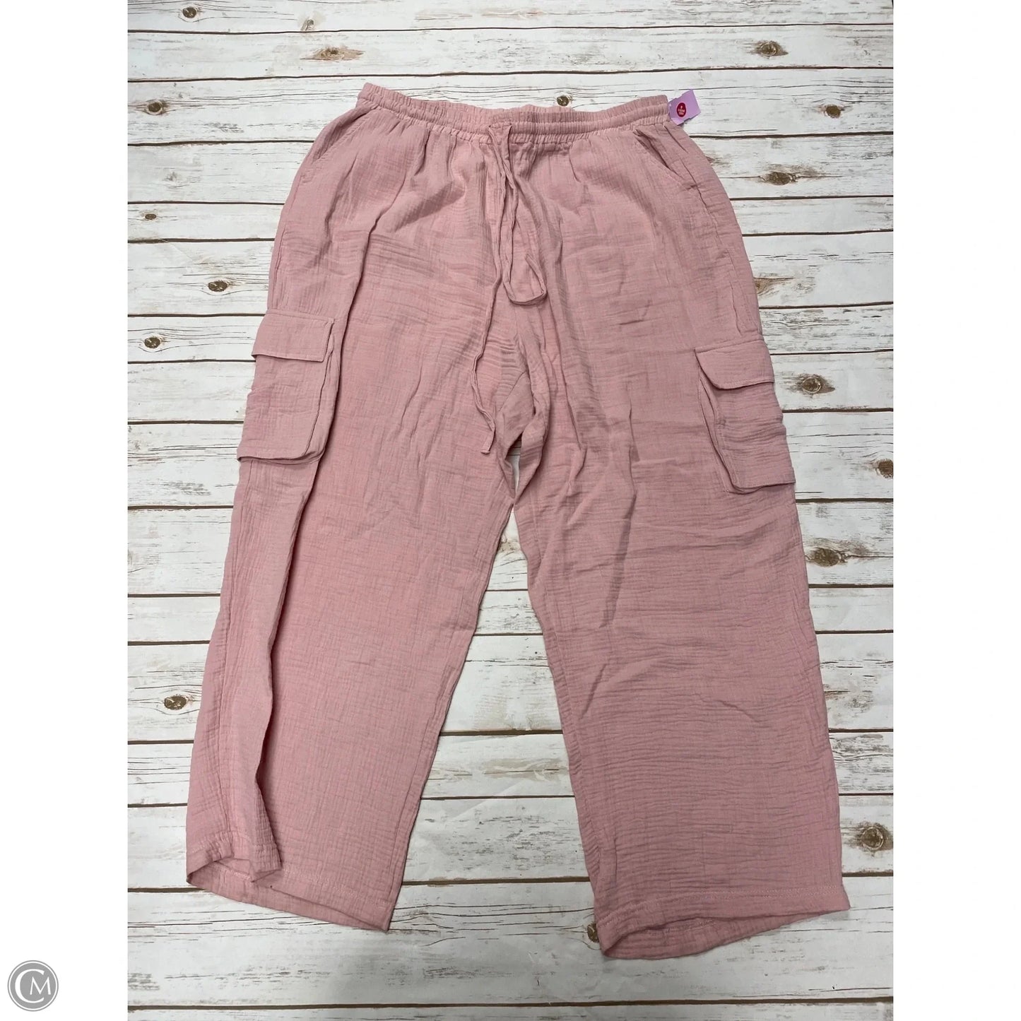 Pants Linen By Cme In Pink, Size: 2x