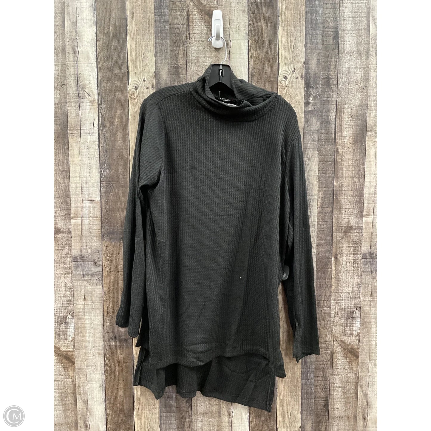 Top Long Sleeve By Love In Black, Size: 1x