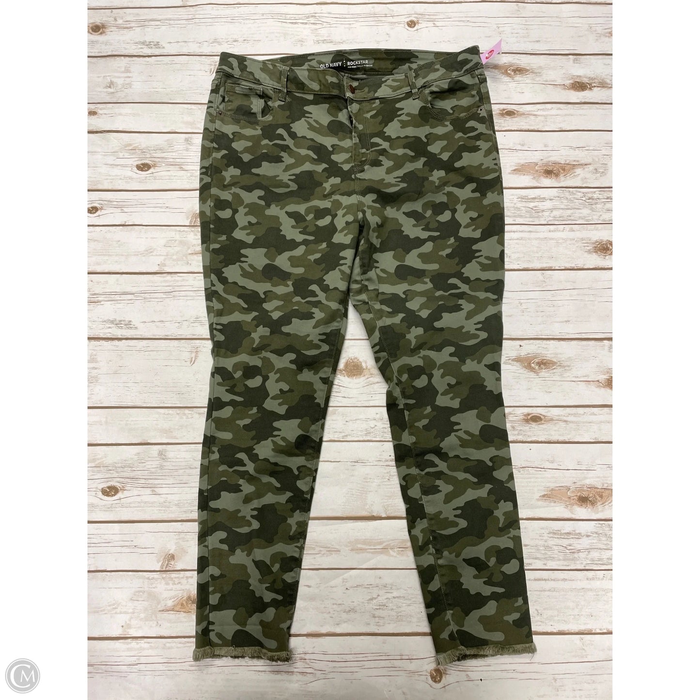 Jeans Straight By Old Navy In Camouflage Print, Size: 18