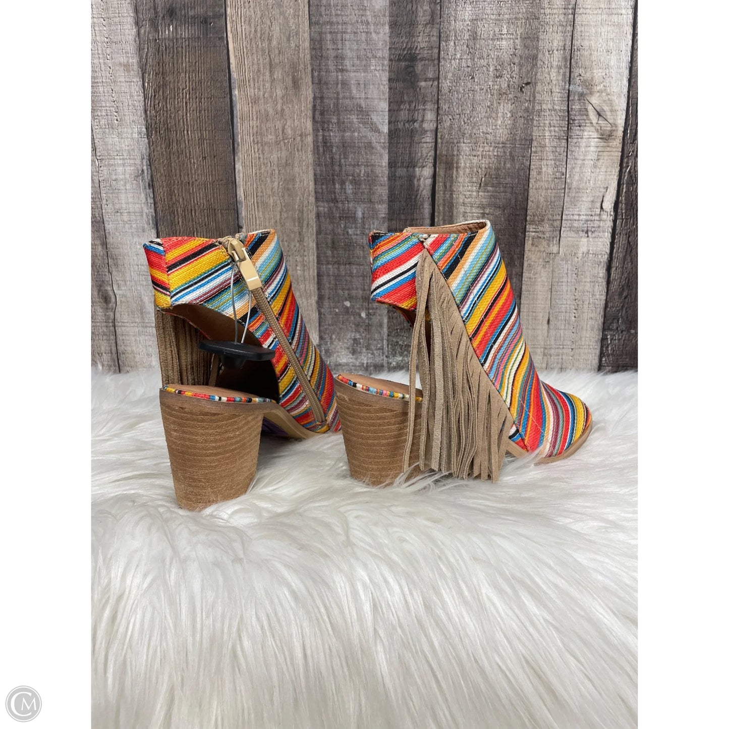 Sandals Heels Block By Very Volatile In Multi-colored, Size: 7