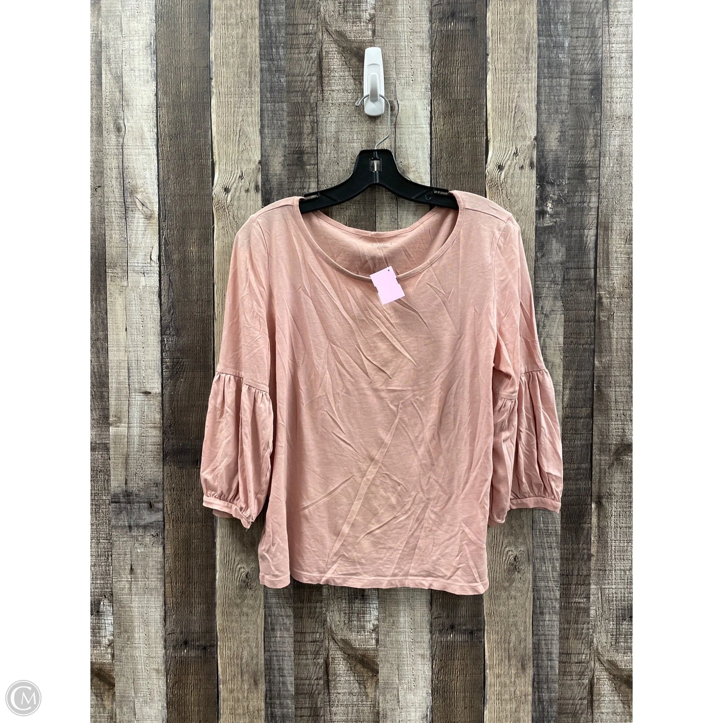 Top 3/4 Sleeve By Loft In Mauve, Size: S
