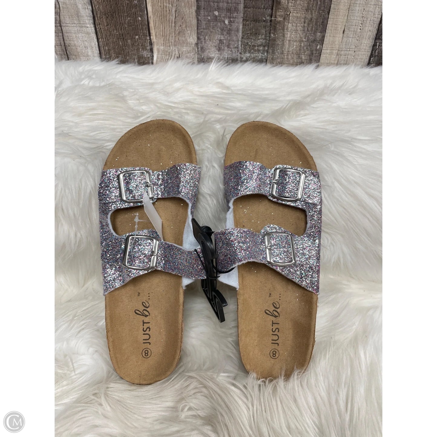 Sandals Flats By Just Be In Multi-colored, Size: 8