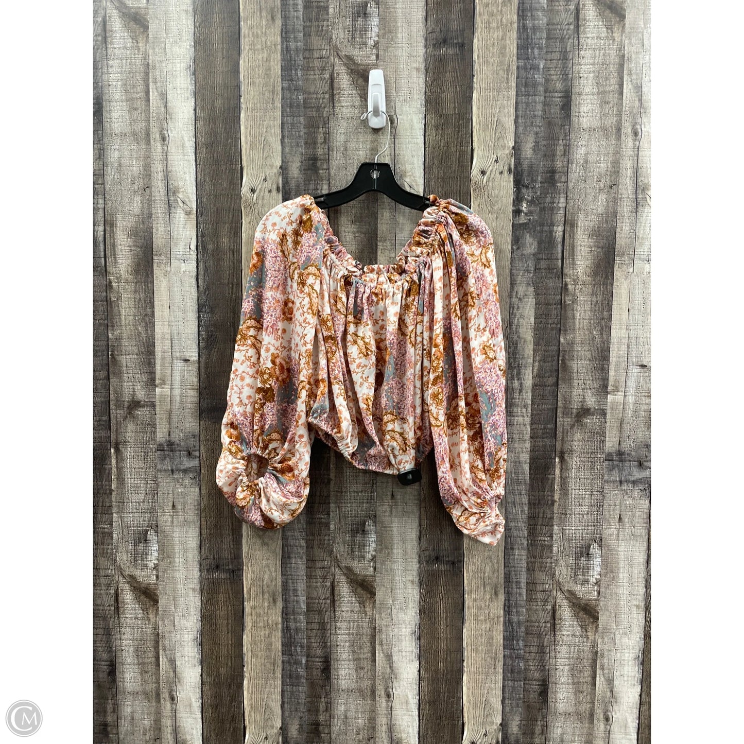 Top Long Sleeve By Cme In Floral Print, Size: S