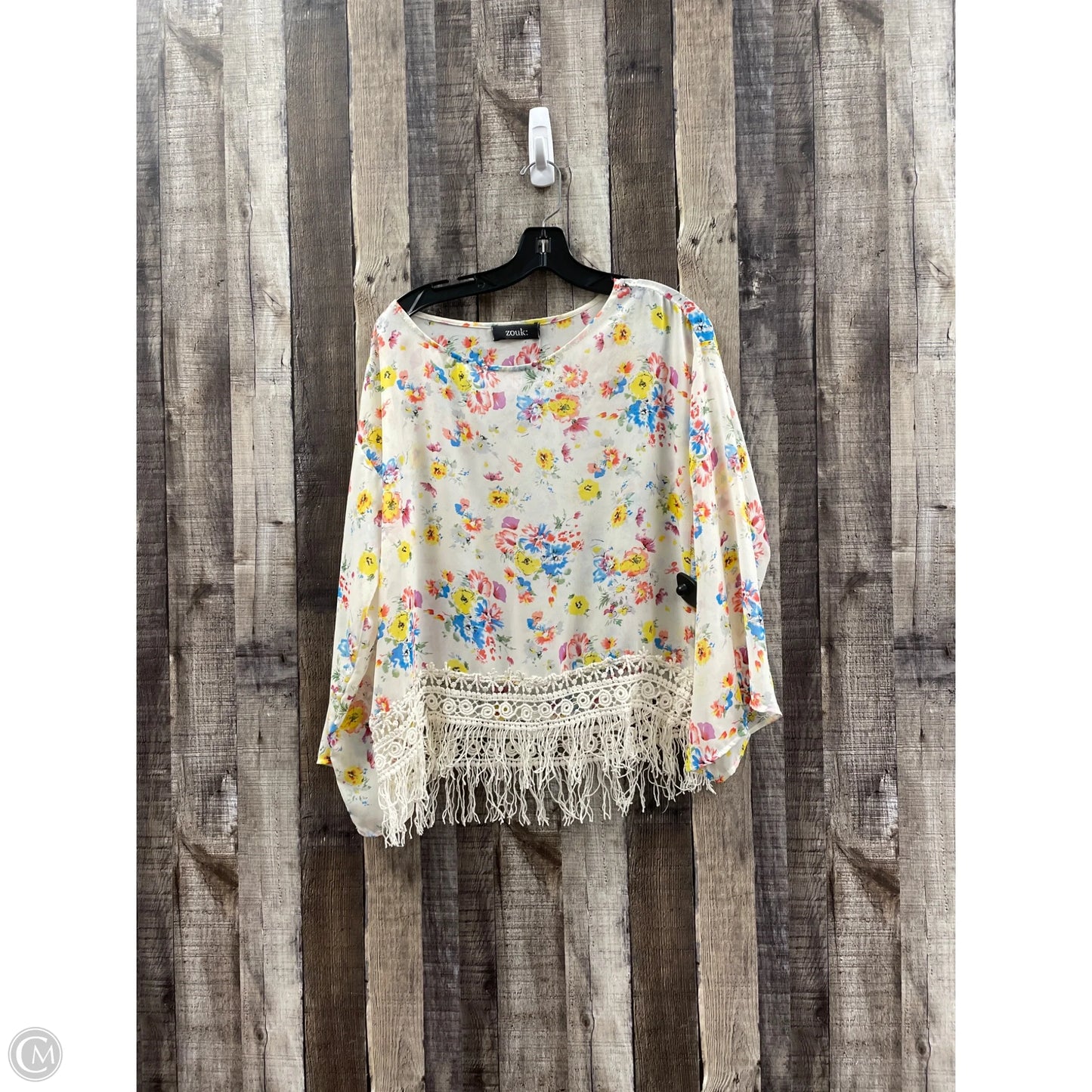 Top Long Sleeve By Cme In Floral Print, Size: S