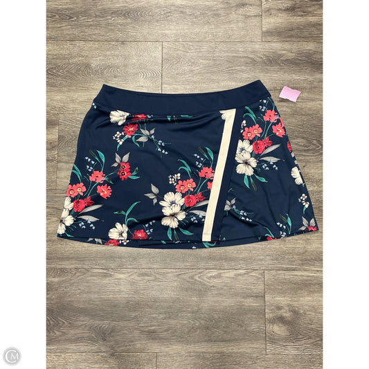 Athletic Skort By Lady Hagen In Floral Print, Size: Xxl