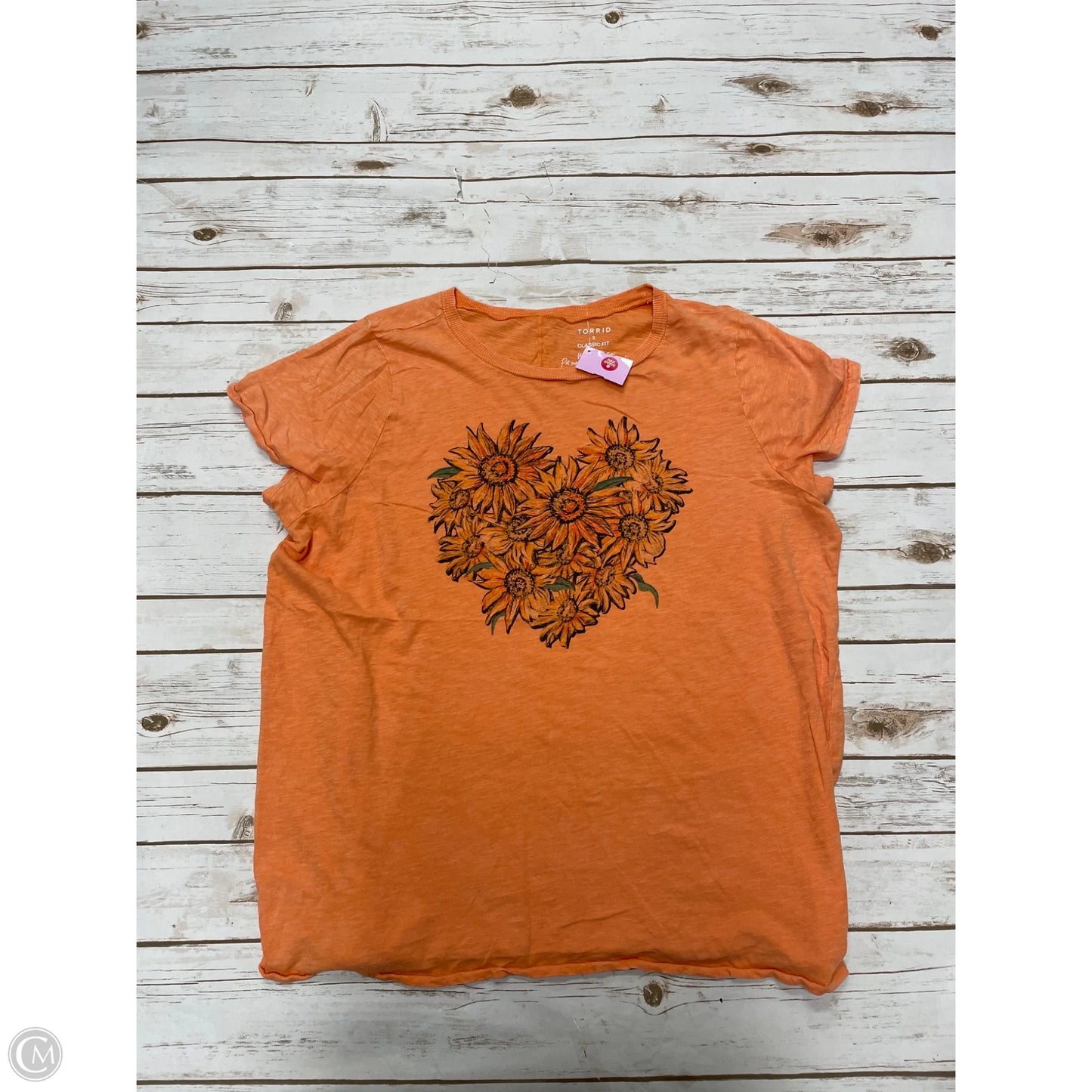 Top Short Sleeve By Torrid In Orange, Size: 3x