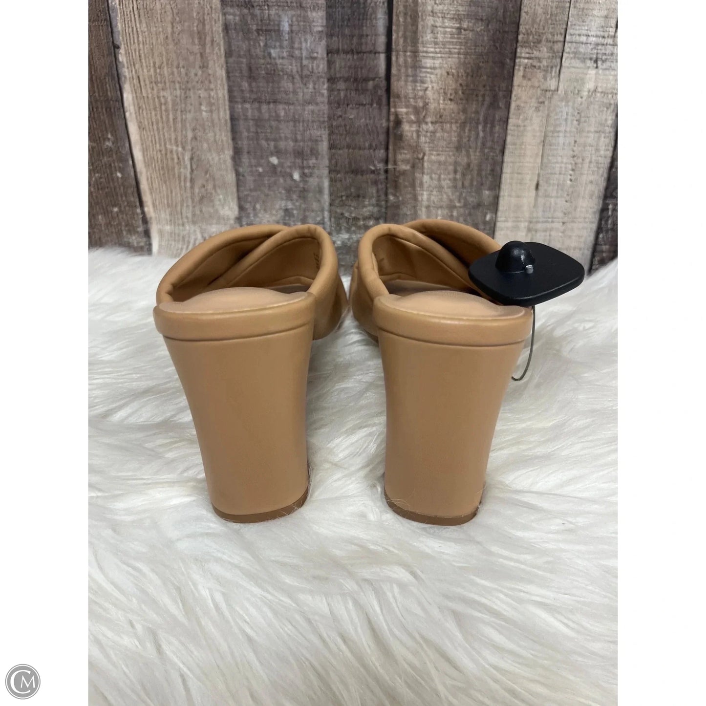 Sandals Heels Block By A New Day In Tan, Size: 9