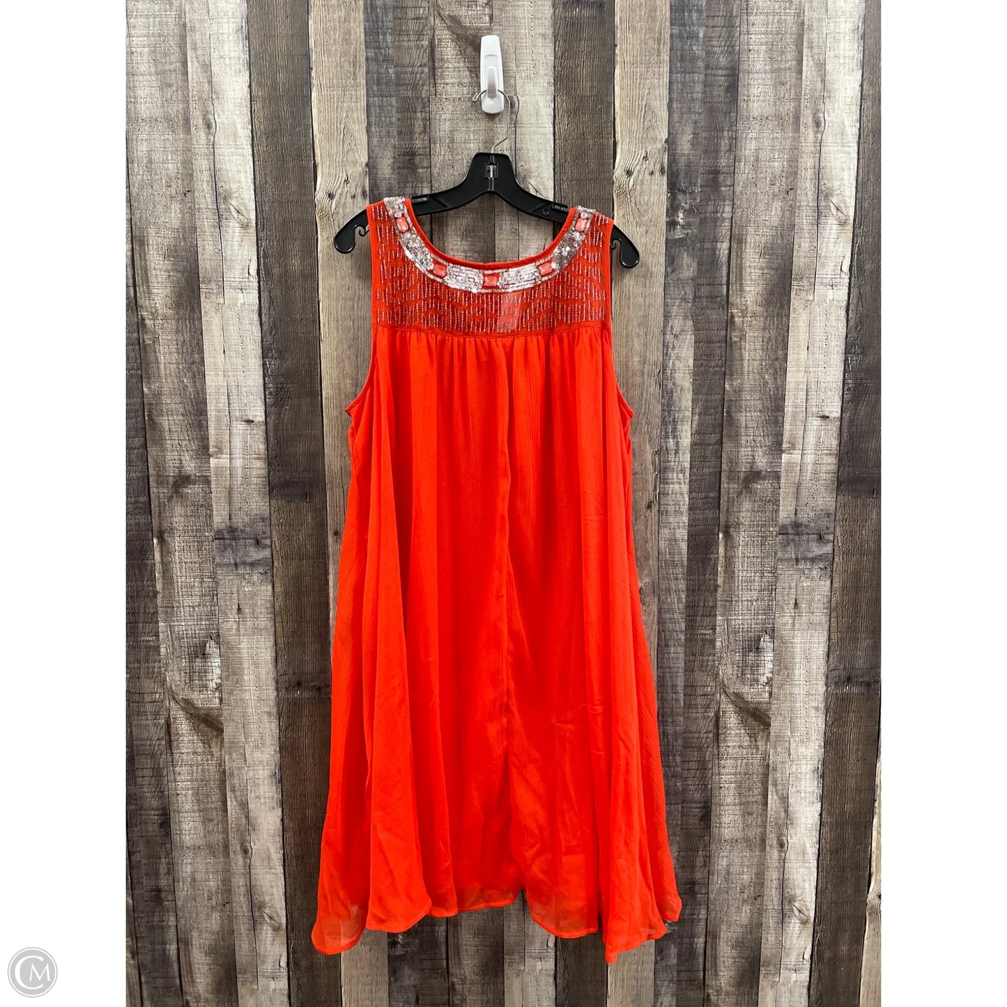 Dress Party Midi By Lane Bryant In Orange, Size: 1x