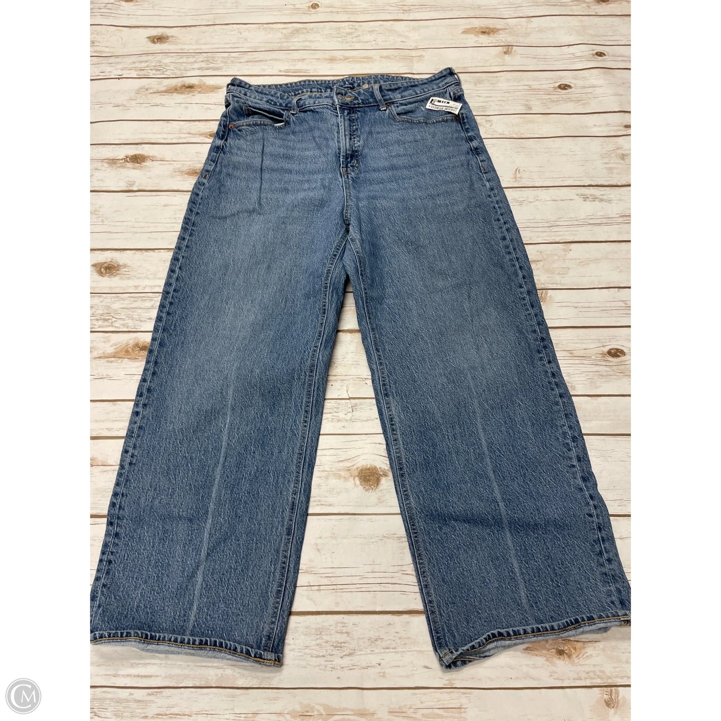 Jeans Wide Leg By Cmf In Blue Denim, Size: 14p