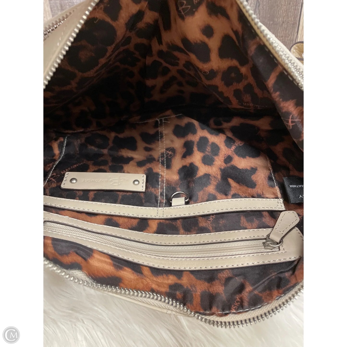 Handbag Leather By B. Makowsky, Size: Large