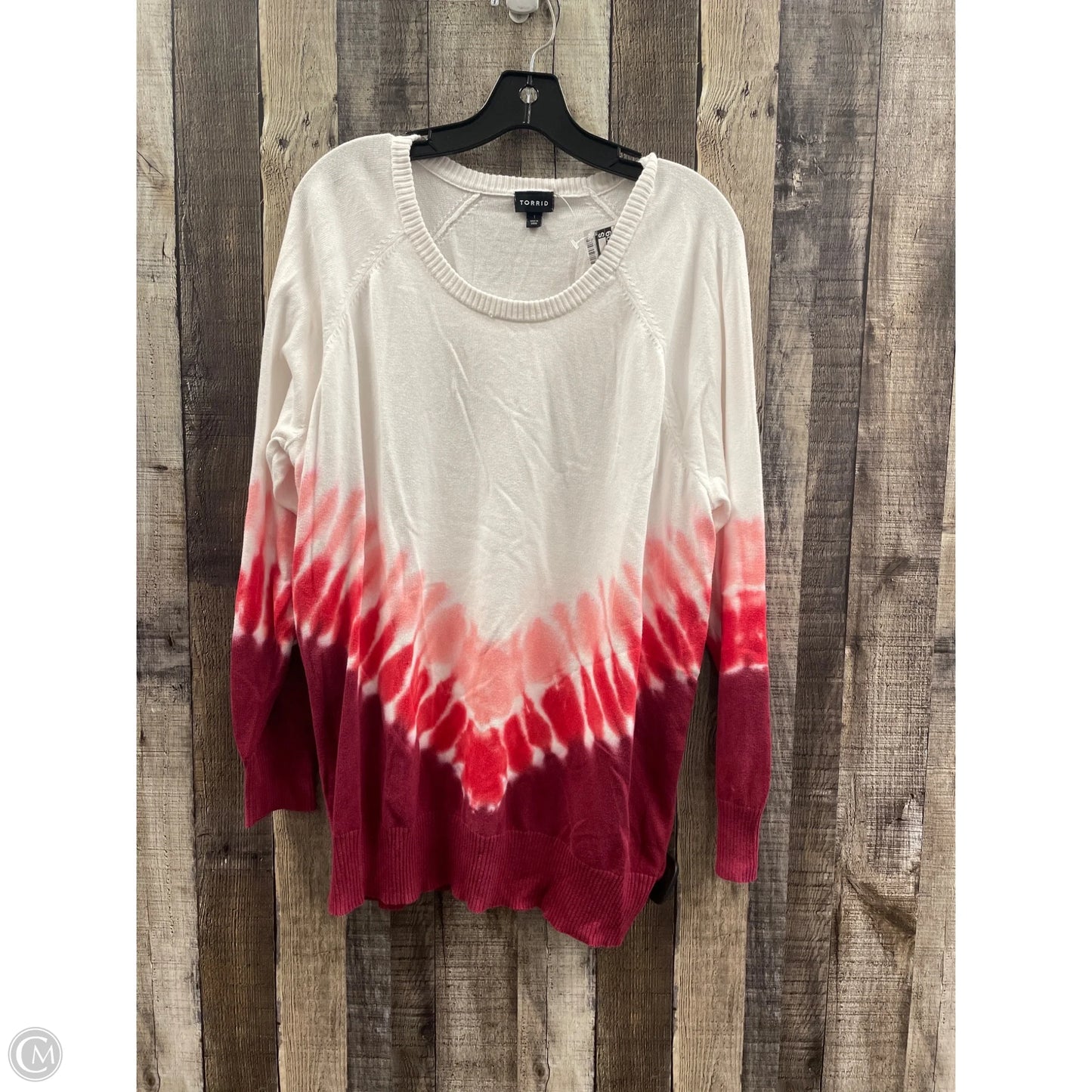 Sweater By Torrid In Tie Dye Print, Size: 1x