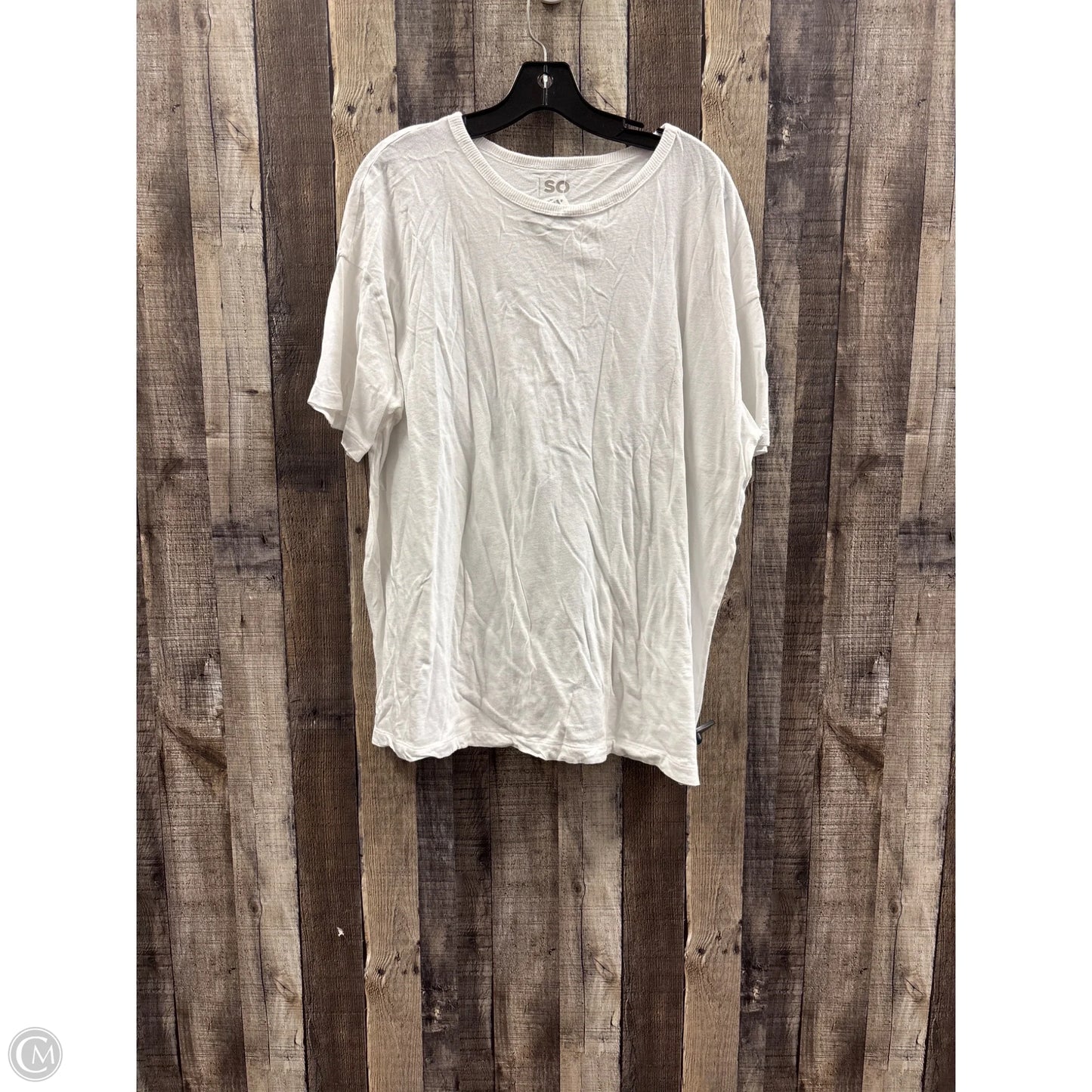 Top Short Sleeve By So In White, Size: Xl