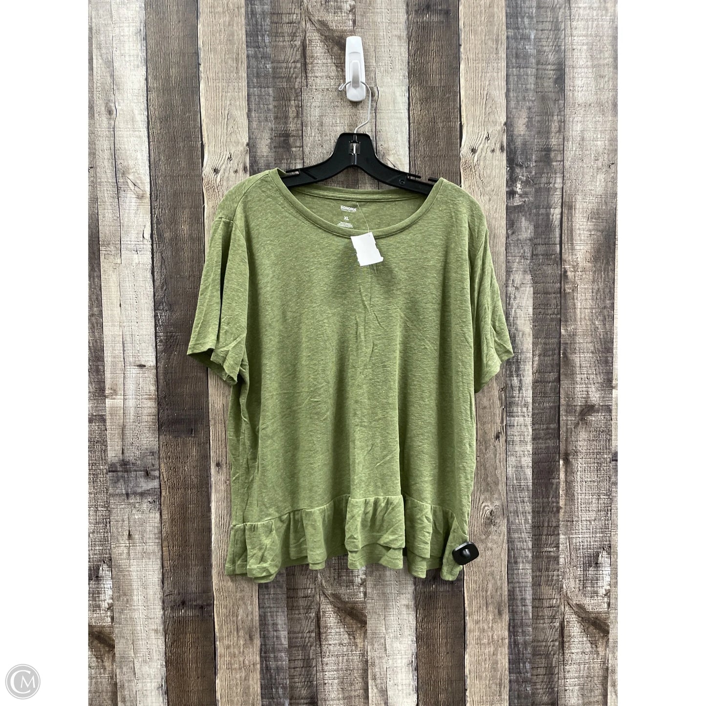 Top Short Sleeve By Sonoma In Green, Size: Xl