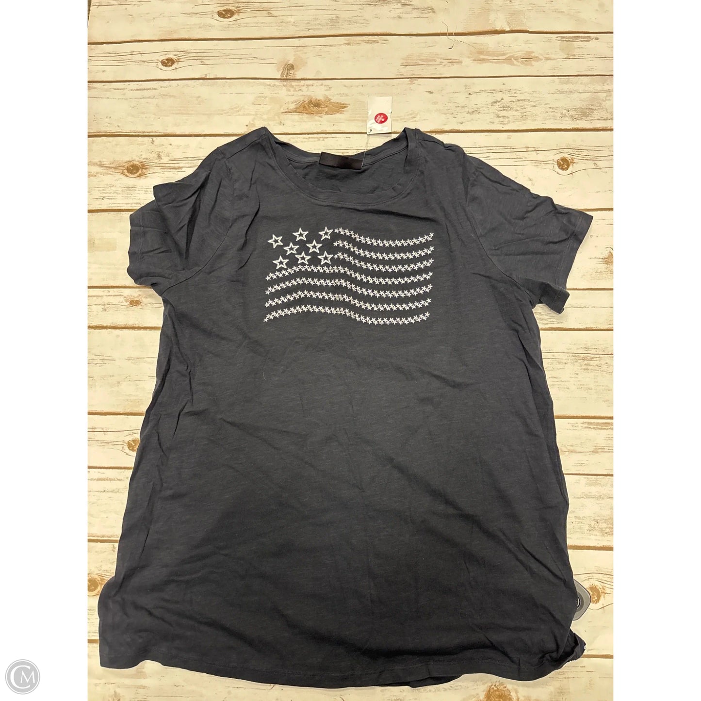 Top Short Sleeve By Lane Bryant In Blue, Size: L