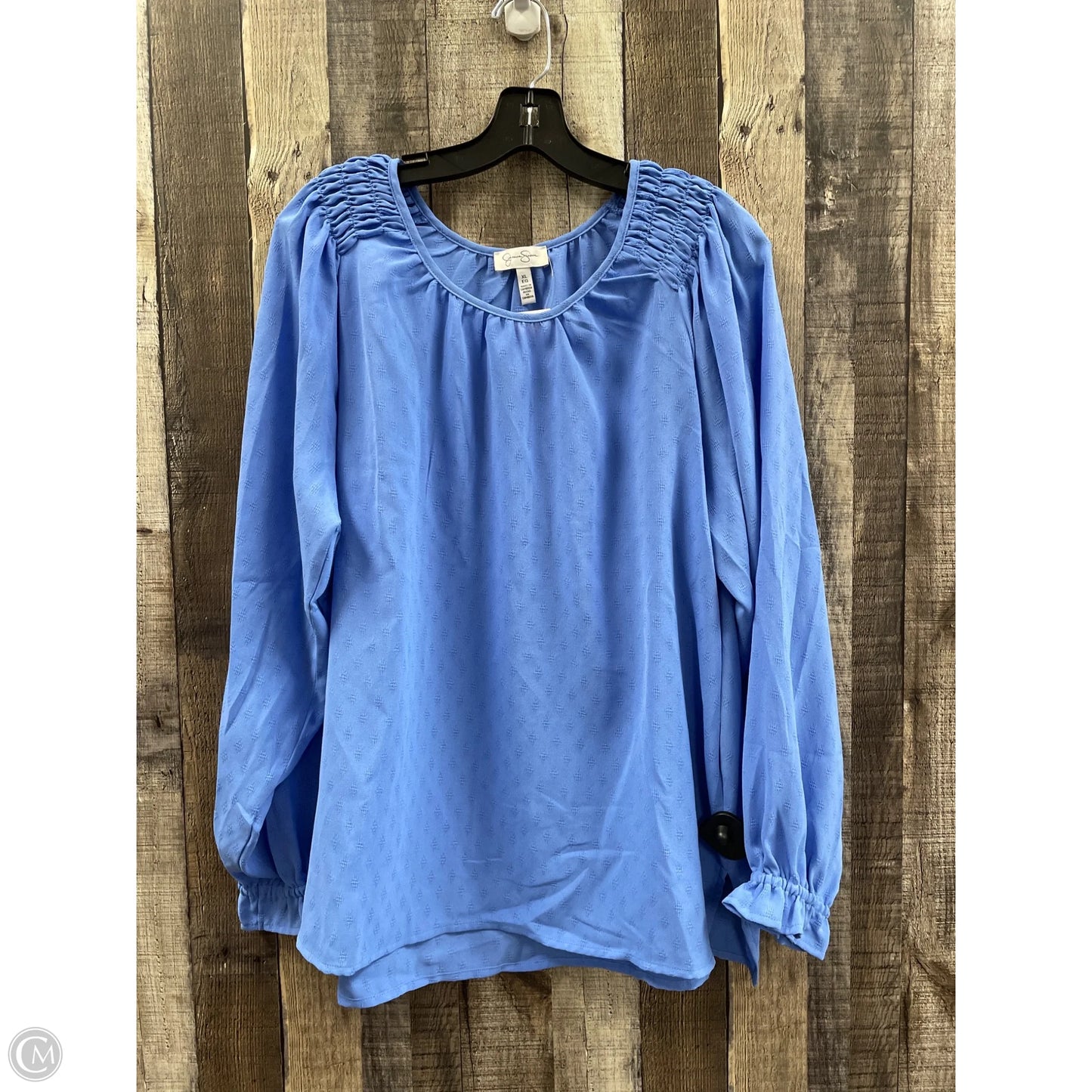 Top Long Sleeve By Jessica Simpson In Blue, Size: Xl