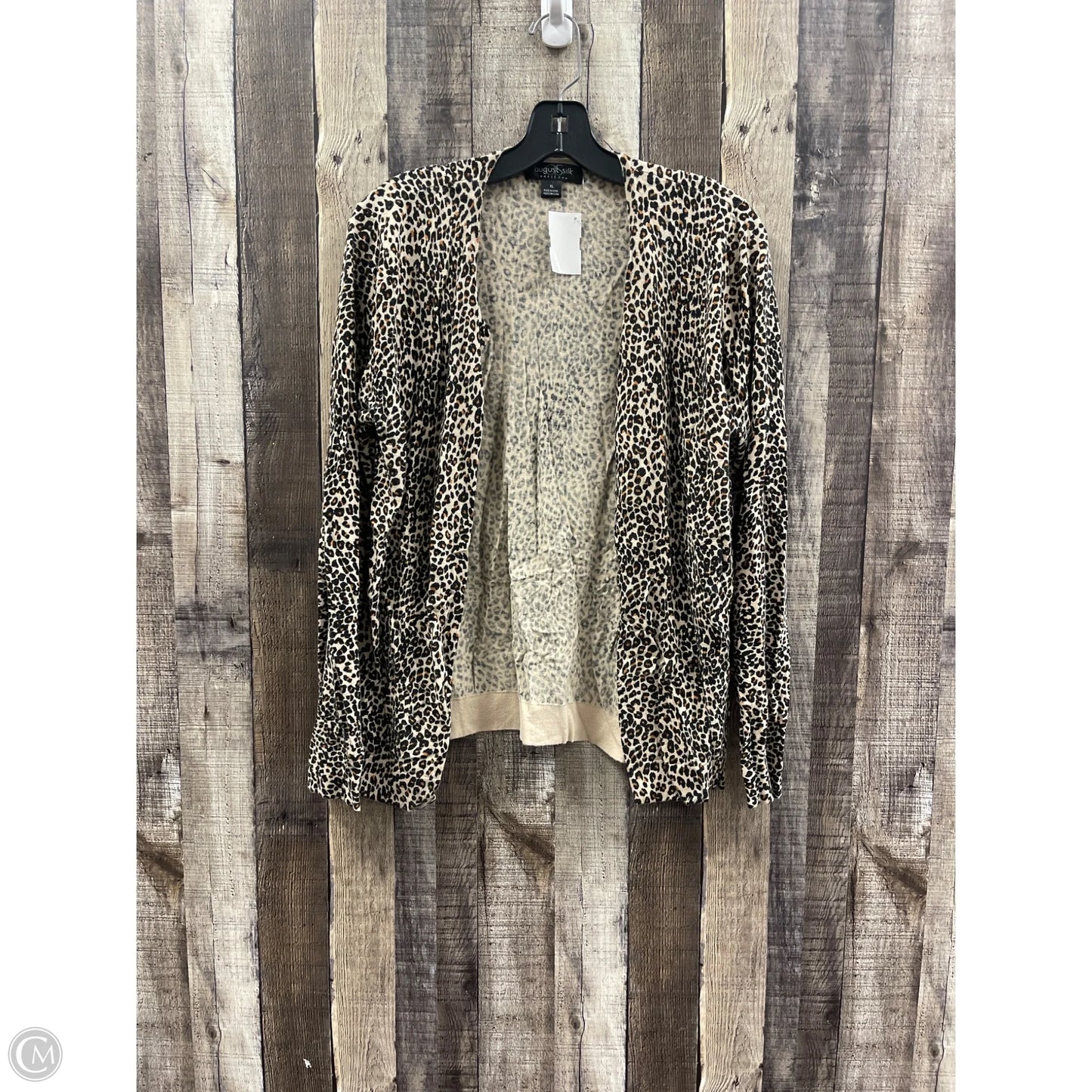 Cardigan By August Silk In Animal Print, Size: Xl