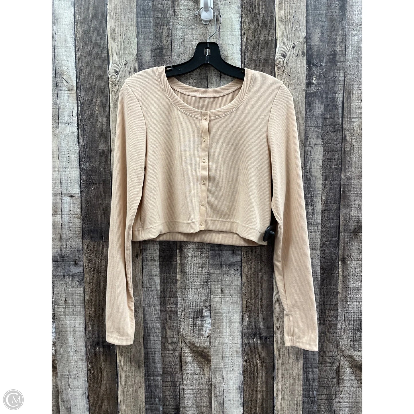 Top Long Sleeve By Aerie In Beige, Size: M