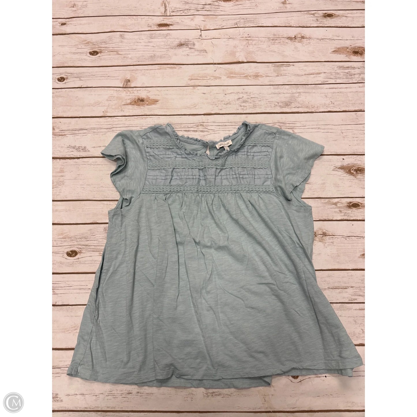 Top Short Sleeve By Ella Moss In Green, Size: L