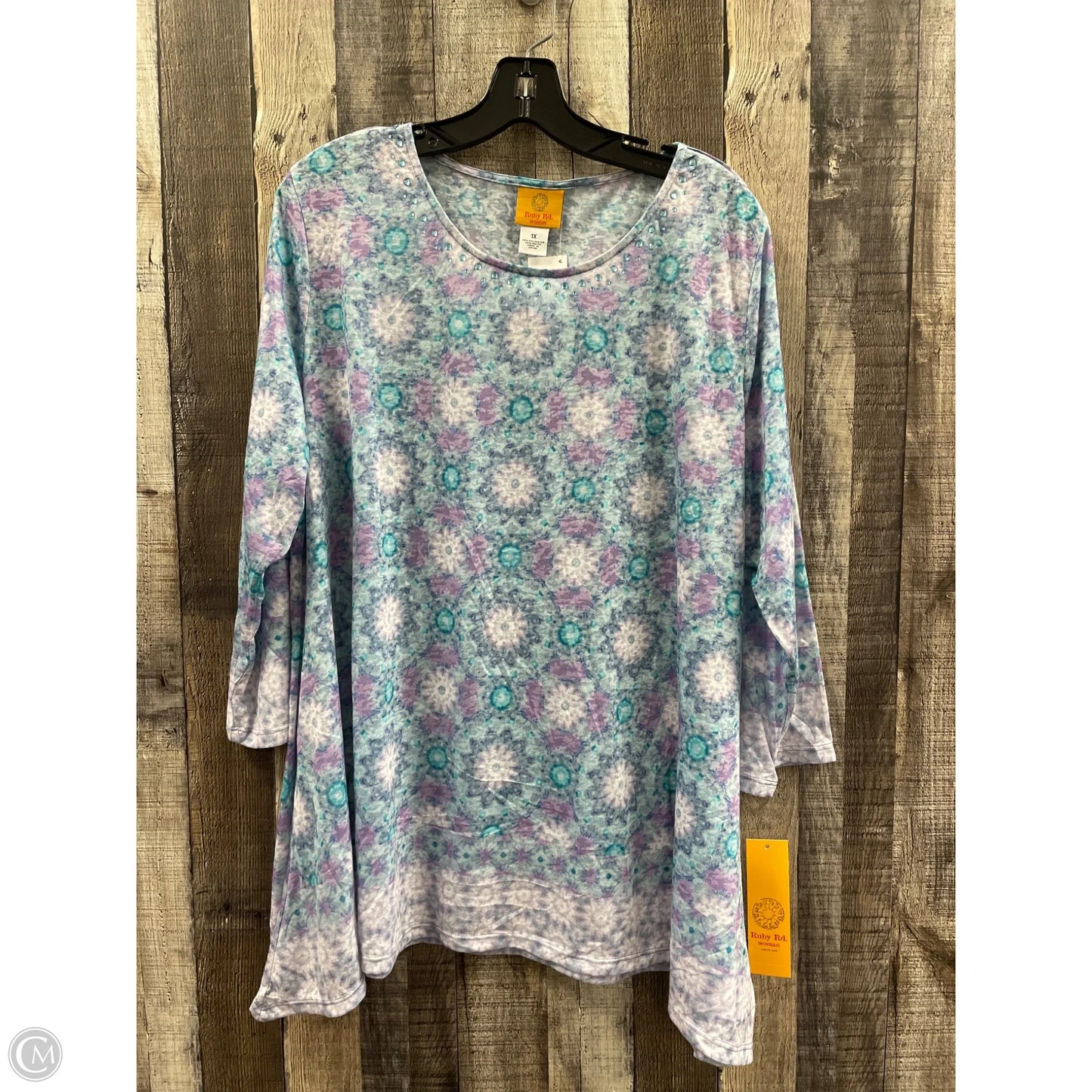 Top Long Sleeve By Ruby Rd In Multi-colored, Size: 1x